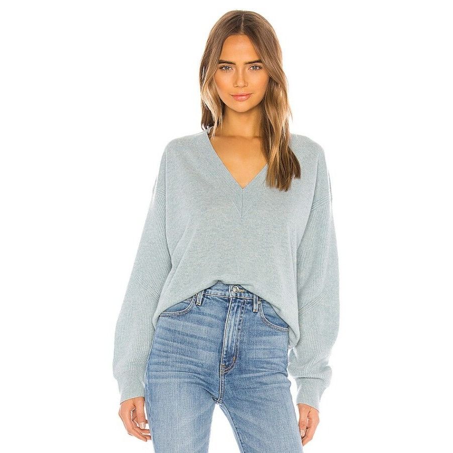 Rag & Bone Rag & Bone Cashmere Sea Foam Blue Oversized Logan Sweater M Size M / US 6-8 / IT 42-44 - 1 Thumbnail