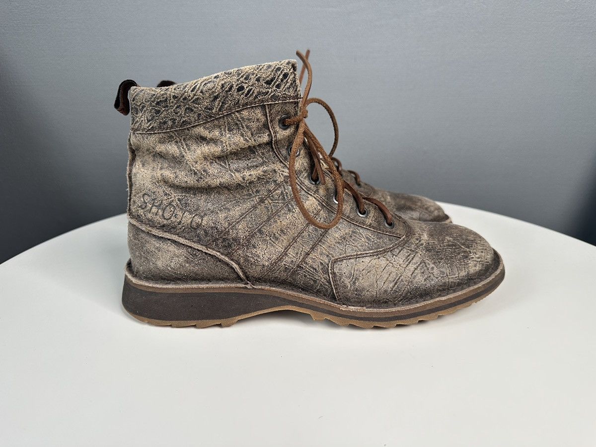 Shoto SHOTO Italy Artisan Distressed Leather Boots Elephant Grain Size US 8 / EU 41 - 1 Thumbnail