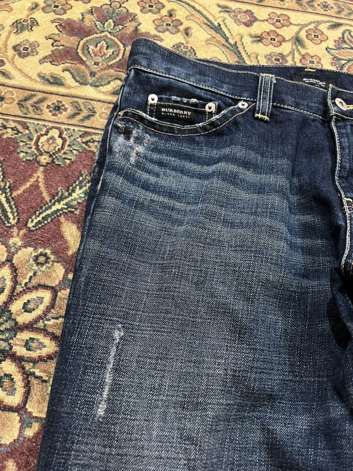 💥Flare💥Burberry Black Label Distressed Flare Jean