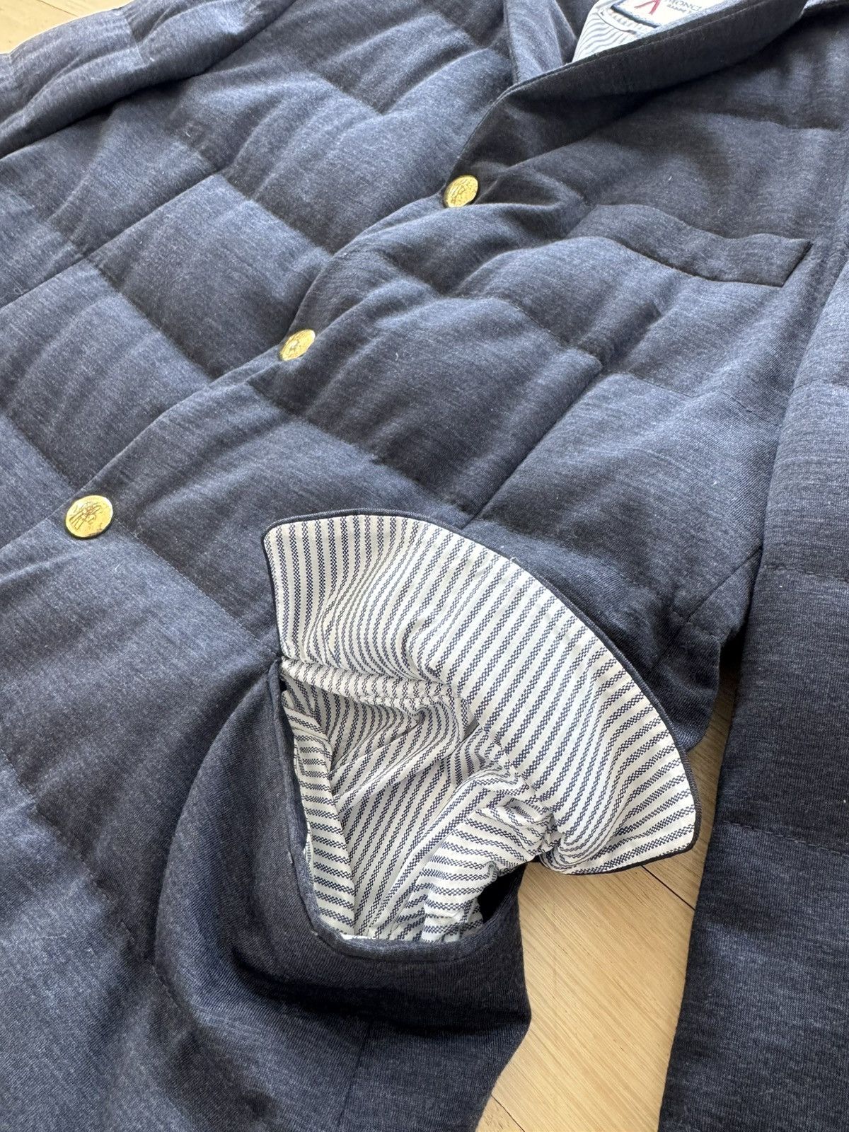 Moncler Gamme Bleu × Thom Browne Limited Edition Down Blazer by Thom Brown for Moncler Size US M / EU 48-50 / 2 - 9 Thumbnail