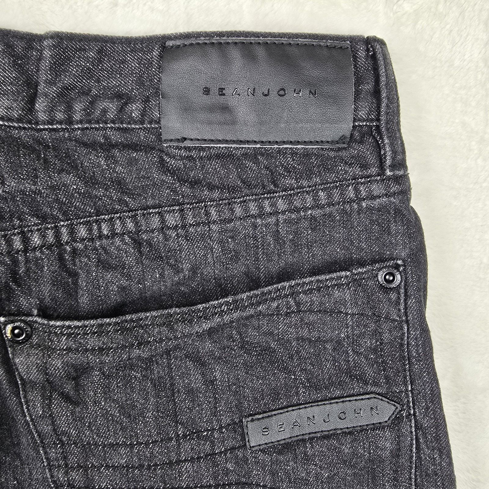 Sean John Vintage Sean John Mens Straight Black Jeans Hamilton 34x32 Size US 34 / EU 50 - 9 Thumbnail
