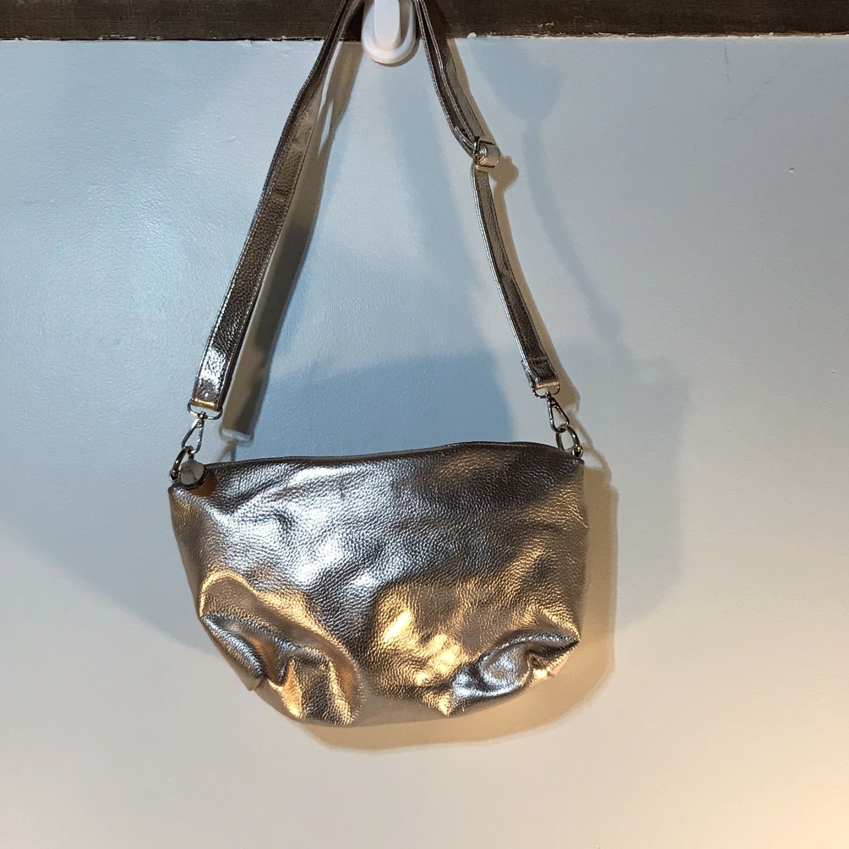 Steve Madden Steve Madden Women's Shoulder Bag Large Faux Leather Copper Metallic 14in Strap Pockets Size ONE SIZE - 2 Thumbnail