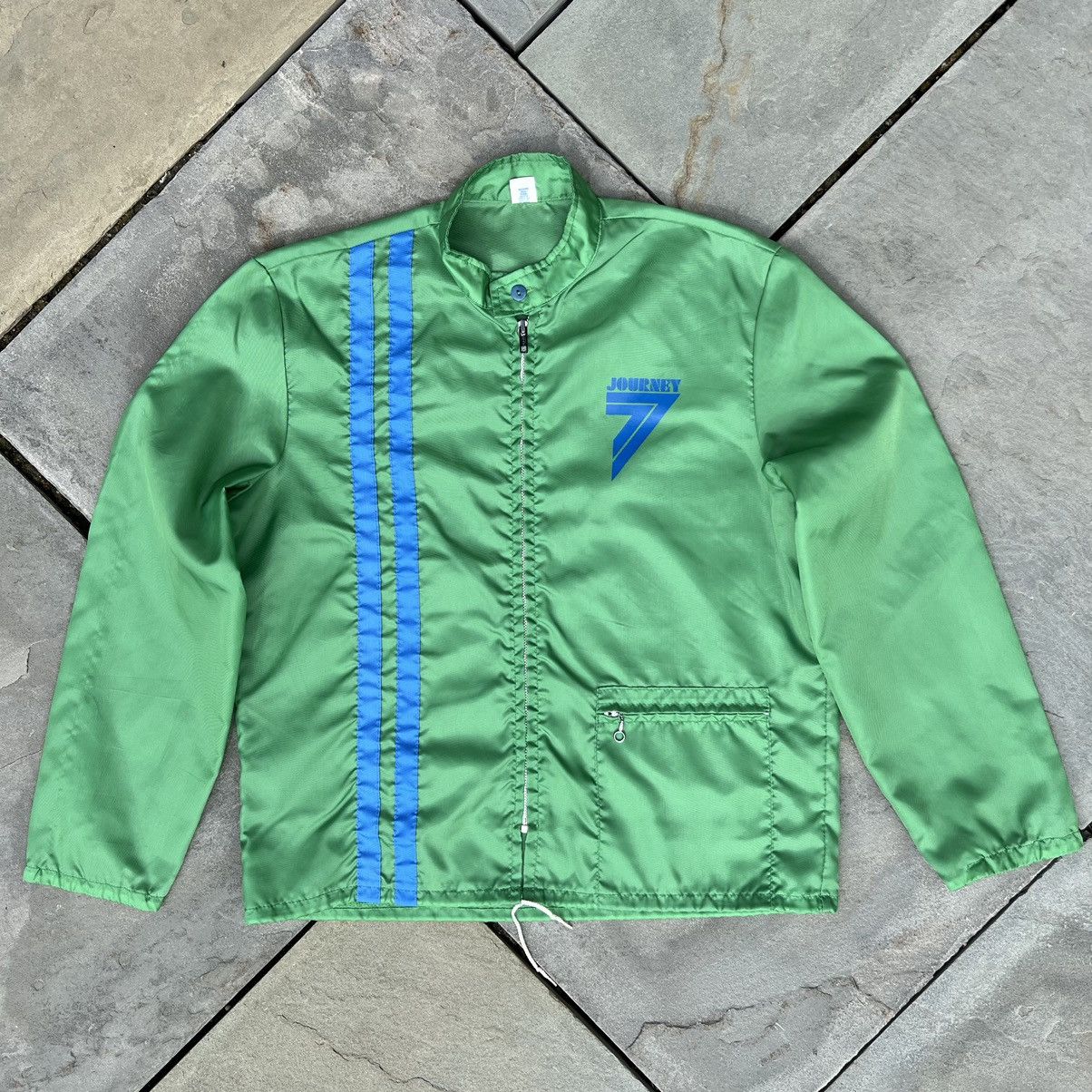 Other × Vintage Vintage 80s Green/Blue Windbreaker Utility Coaches Jacket Size US L / EU 52-54 / 3 - 1 Thumbnail