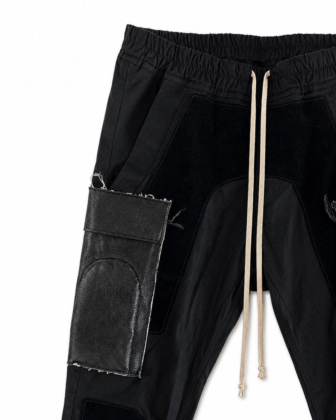 Rick Owens Rick Owens Larry FW19 Cotton Pants with Calfskin Suede Size US 32 / EU 48 - 2 Thumbnail