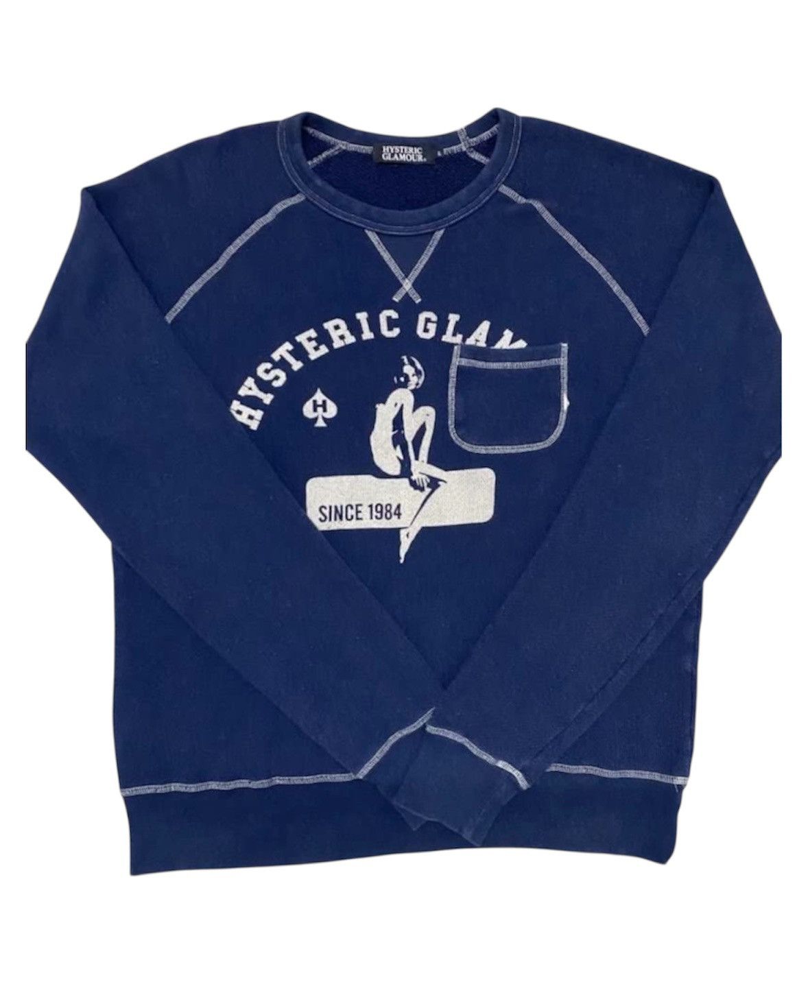 Hysteric Glamour Vintage Hysteric Glamour Sexy/Nudes Lady Indigo Blue Jumper Size US L / EU 52-54 / 3 - 1 Thumbnail