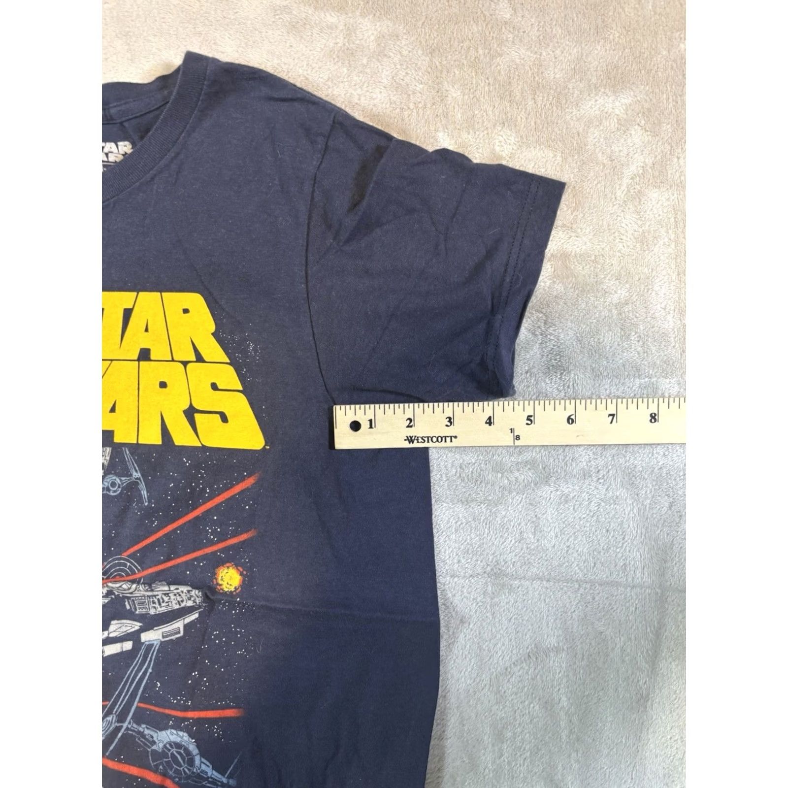 Star Wars Star Wars Basic Womens S Blue Women Short Sleeve Cotton Crew Neck Graphic Size Size 28" / US 6 / IT 42 - 3 Thumbnail