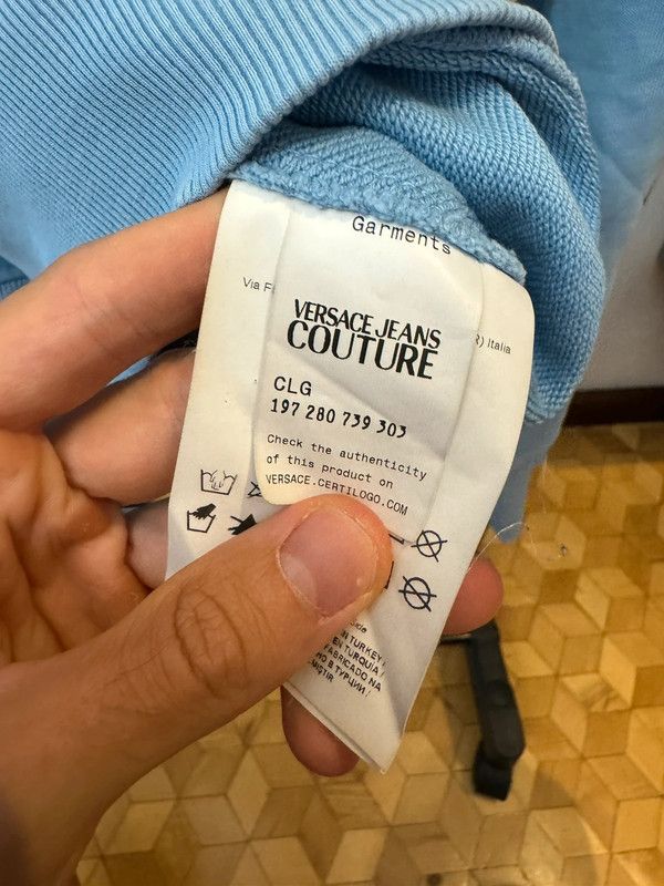 Versace Jeans Couture Versace Jeans Couture Baby Blue Hoodie Gold Logo S Size US S / EU 44-46 / 1 - 4 Thumbnail