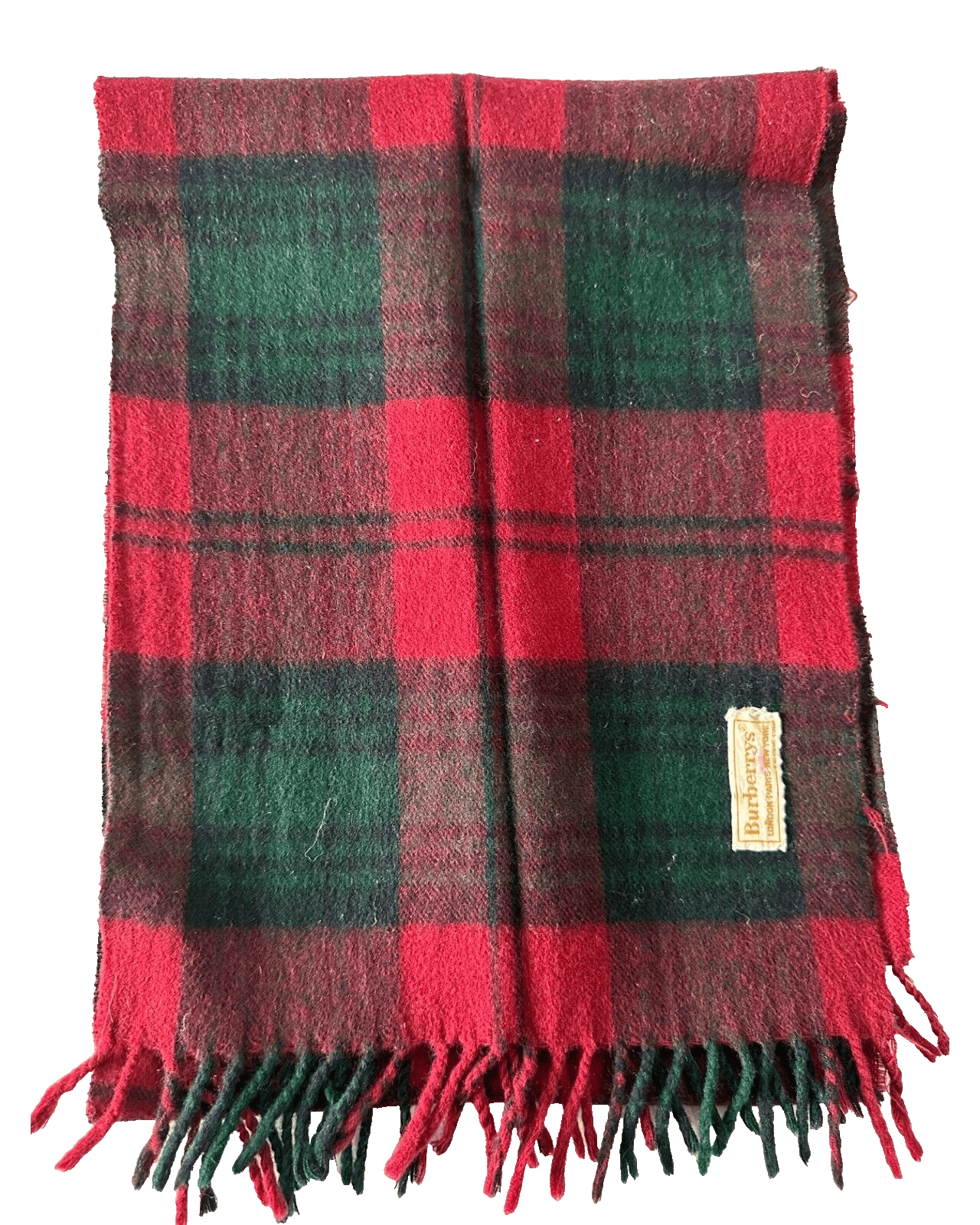 Burberry Burberrys Vintage Unisex Scarf Red 100% Cashmere Size ONE SIZE - 6 Thumbnail