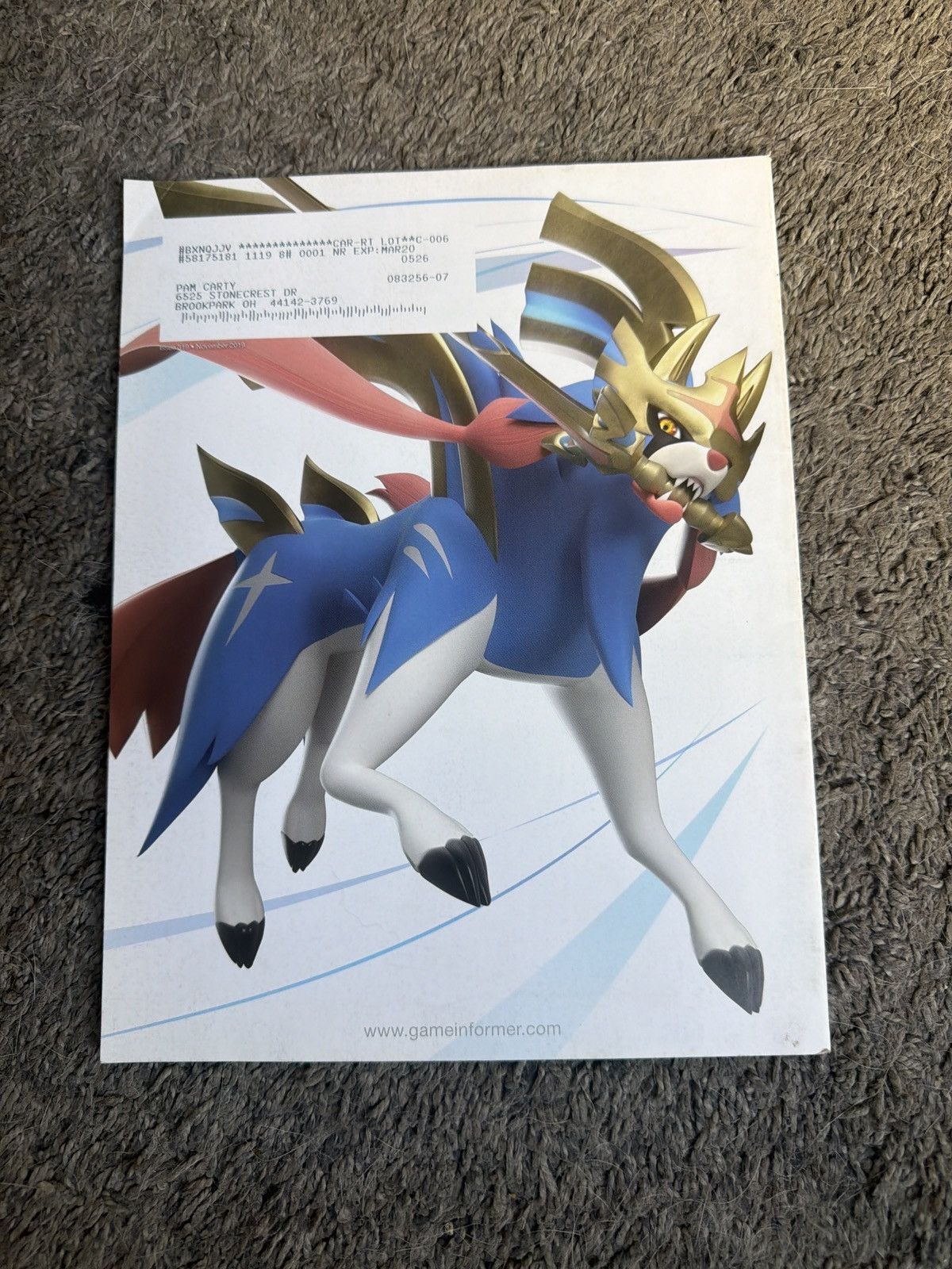 Pokemon 2019 Game Informer Volume XXIX Number 11 Issue 319 Size ONE SIZE - 2 Thumbnail