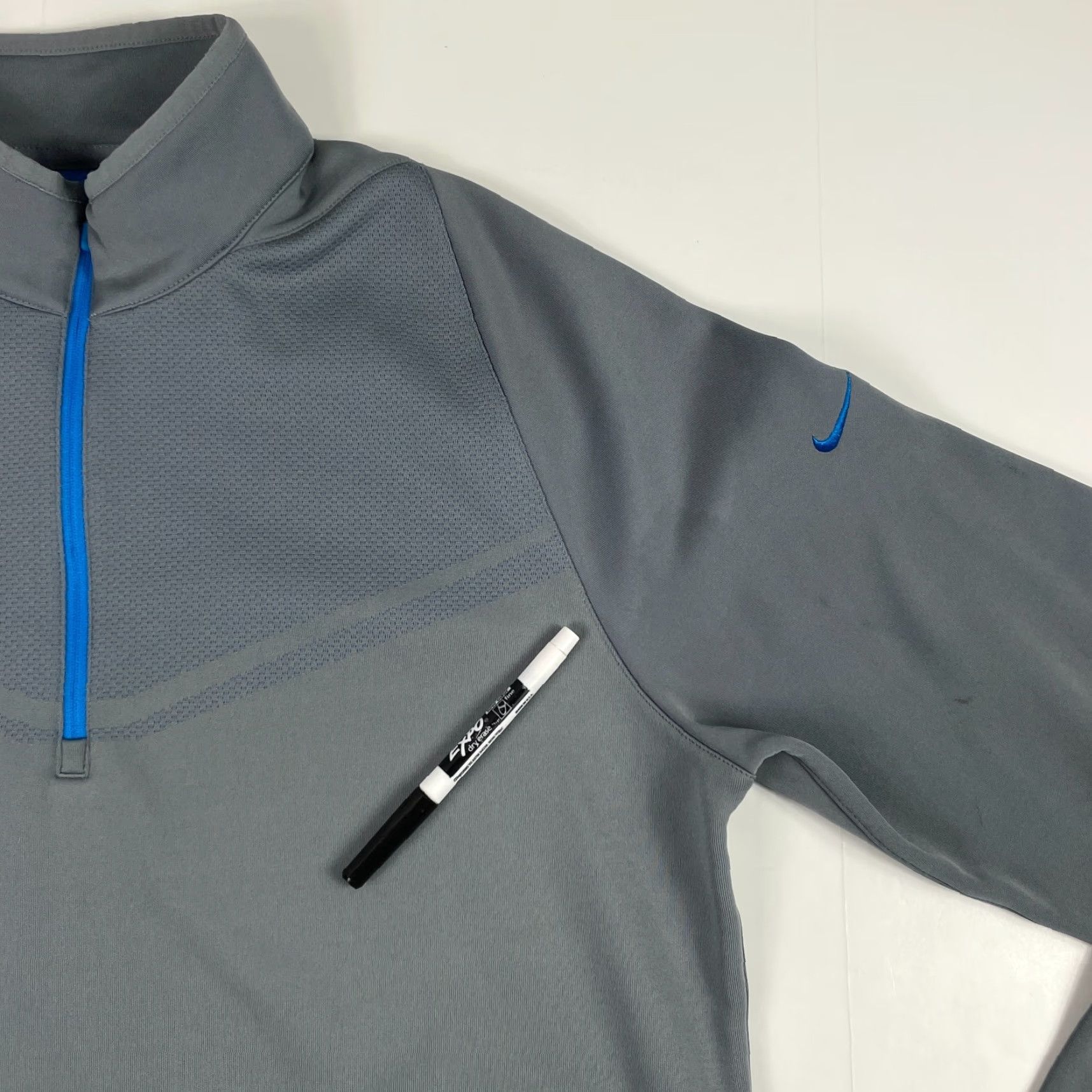 Nike Nike Shirt Mens Large Gray Golf Dri-Fit Fleece 1/4 Zip Pullover Golfing Dri-Fit Nike Golf Pullover Mens Large Gray Thick Fleece 1/4 Zip Size US L / EU 52-54 / 3 - 3 Thumbnail
