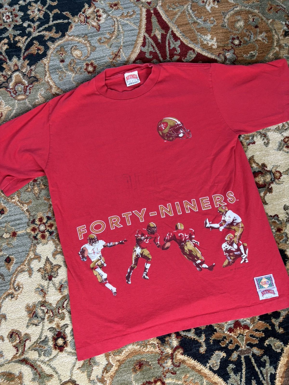 NFL × Nutmeg × Vintage Vintage 1993 San Francisco 49’rs Nutmeg T-Shirt Size US L / EU 52-54 / 3 - 2 Thumbnail