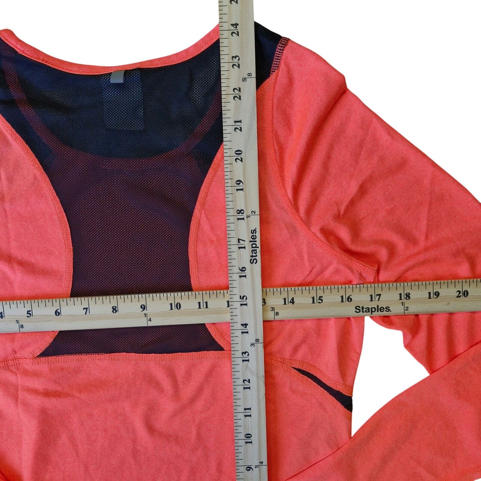 Nike Nike Women’s Dri‑Fit Orange Black Mesh Long Sleeve Size S Size S / US 4 / IT 40 - 6 Thumbnail