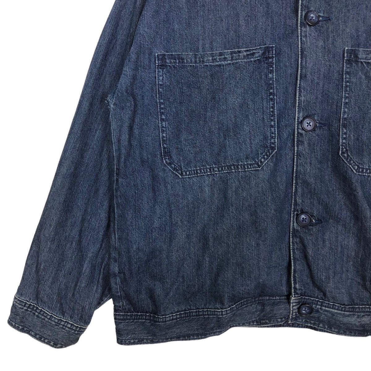 Japanese Brand 🔥90’s Vtg Denim Jacket Biker GU Japan Issey Miyake Size US XL / EU 56 / 4 - 4 Thumbnail