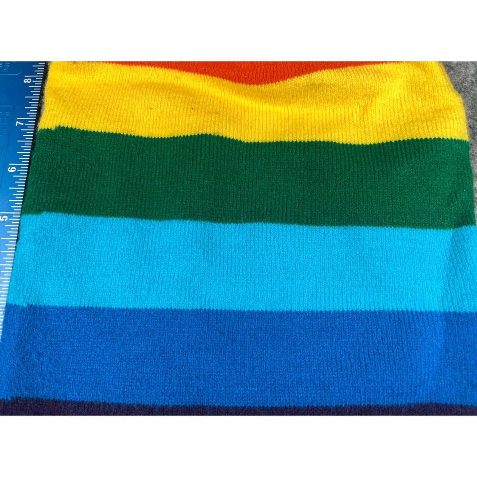 Rainbow Unbranded Pride Rainbow Beanie Toque Adult One Size Multicolor Knit 100% Acrylic Beanie Outdoor Ski Size ONE SIZE - 2 Thumbnail