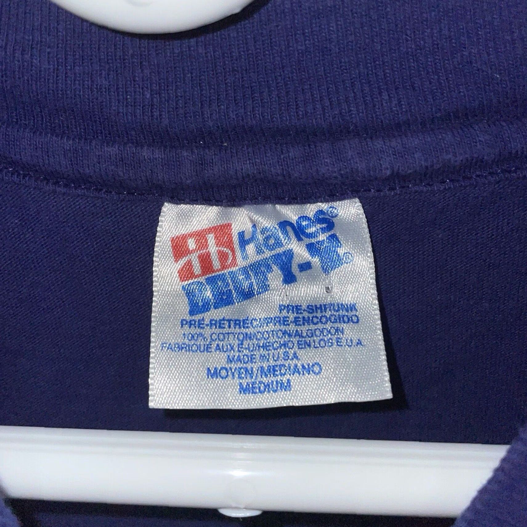 Hanes VINTAGE Hanes Purple Graphic T-Shirt Mens Medium USA Theme 80s Style Size US M / EU 48-50 / 2 - 4 Thumbnail