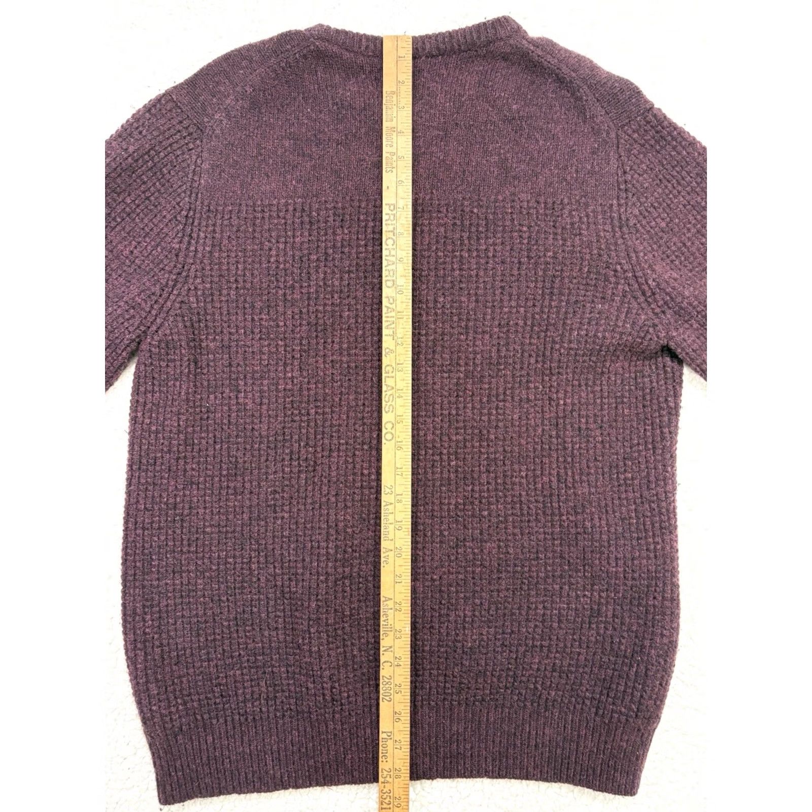 Vintage CAMBRIDGE DRY GOODS Sweater Men XL Pullover Knit Crew Neck Wool Blend Red Plum Classic Outdoor Chunky-Knit Size US XL / EU 56 / 4 - 6 Thumbnail