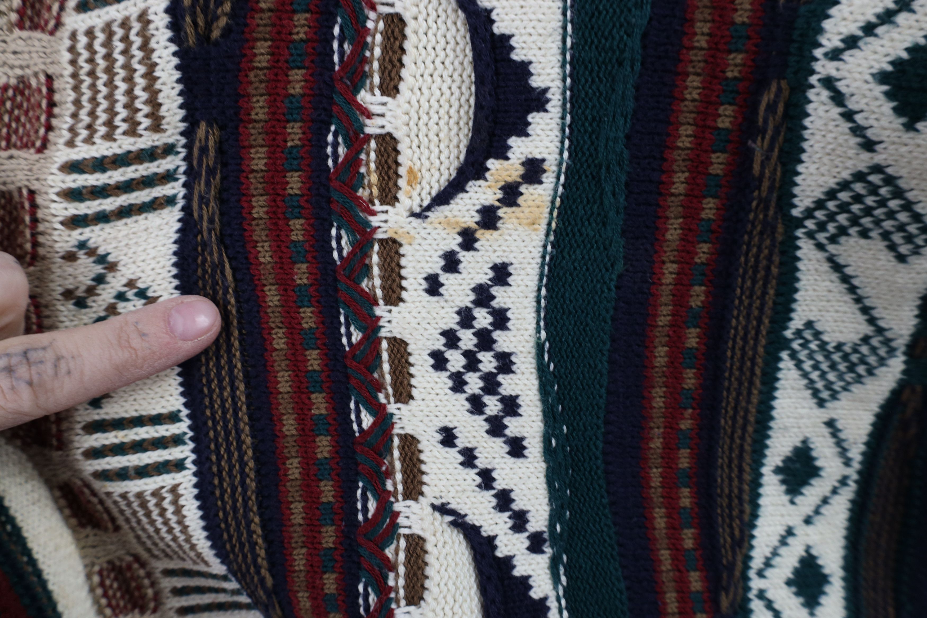 Vintage Vintage 90s Coogi Style Rainbow Striped Knit Sweater Size US L / EU 52-54 / 3 - 4 Thumbnail