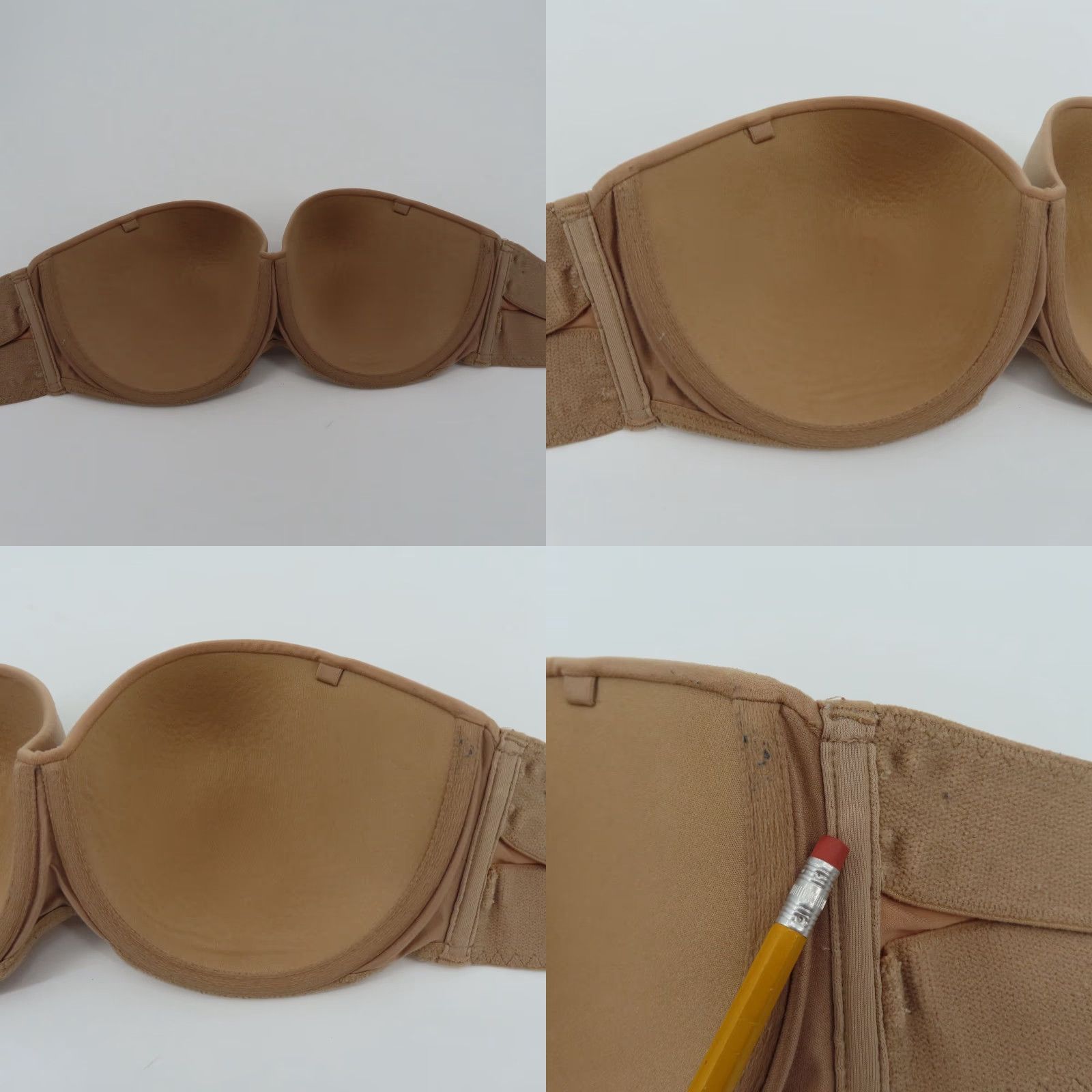 Victoria's Secret Victoria's Secret Body by Victoria Strapless Underwire Padded 34DD Beige Bra (T-Shirt) Womens Size ONE SIZE - 8 Thumbnail