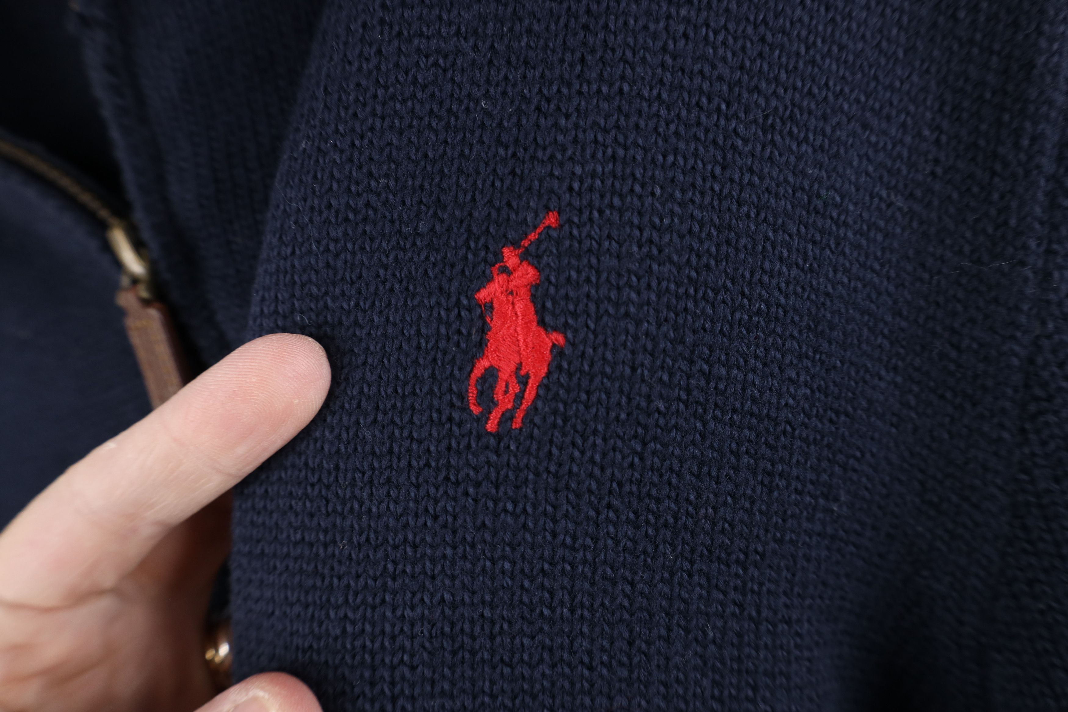 Ralph Lauren Vintage Ralph Lauren Knit Half Zip Pullover Sweater Blue Size US L / EU 52-54 / 3 - 4 Thumbnail