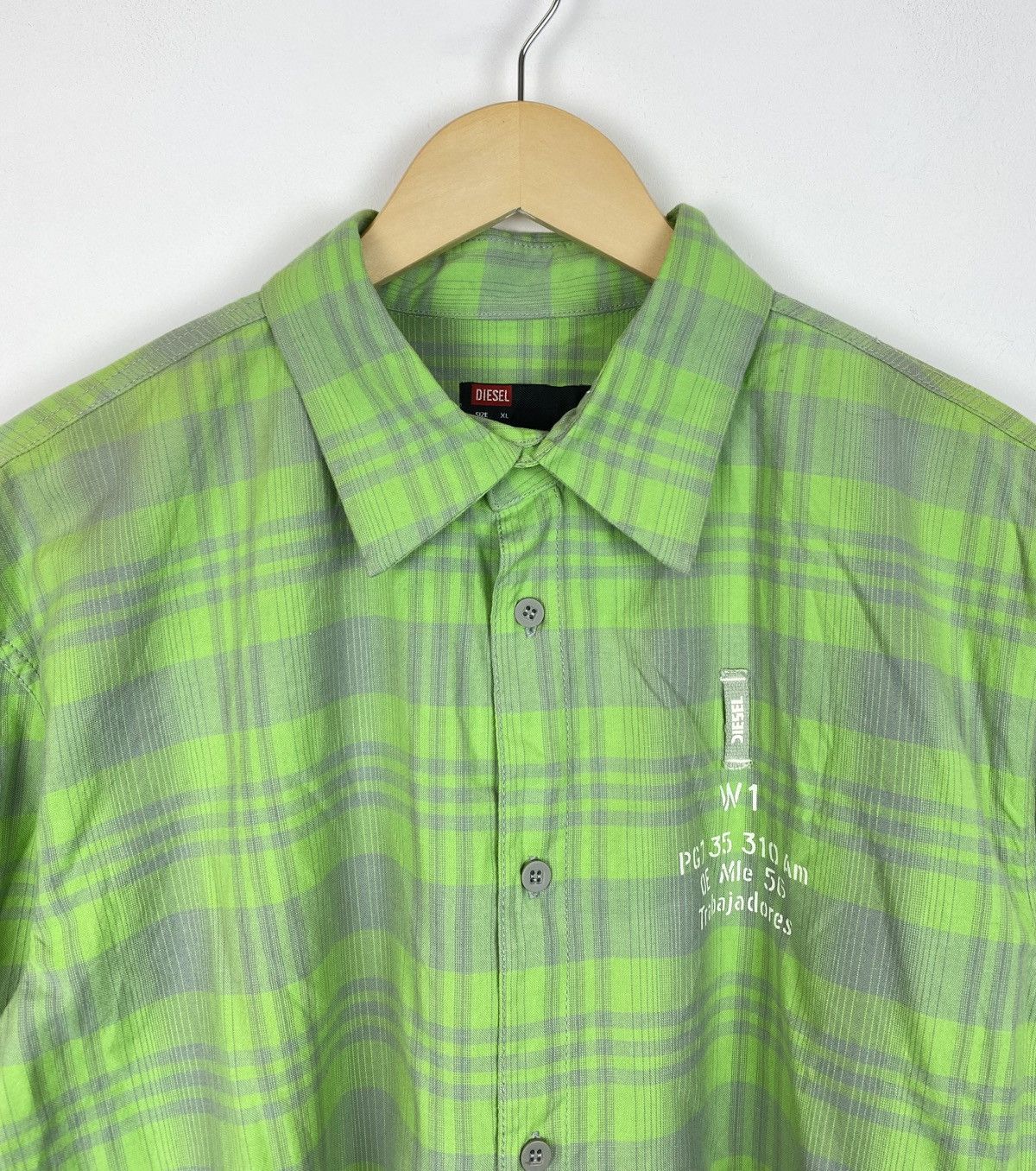 Diesel Vintage Diesel Buttons Up Plaid Shirt Long Sleeve Size XL Size US XL / EU 56 / 4 - 2 Thumbnail