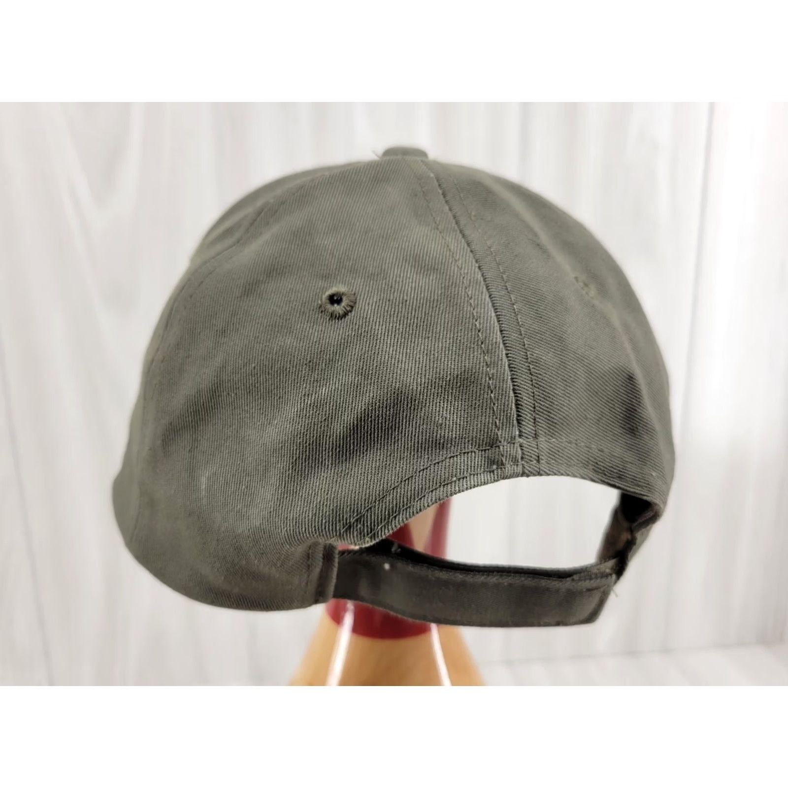 Olive K-Products Dekalb Asgrow Cap Hat Solid Olive Drab Agriculture Logo Adjustable Strap Baseball Cap Men One Size Green Canvas Cotton Cap Size ONE SIZE - 6 Thumbnail