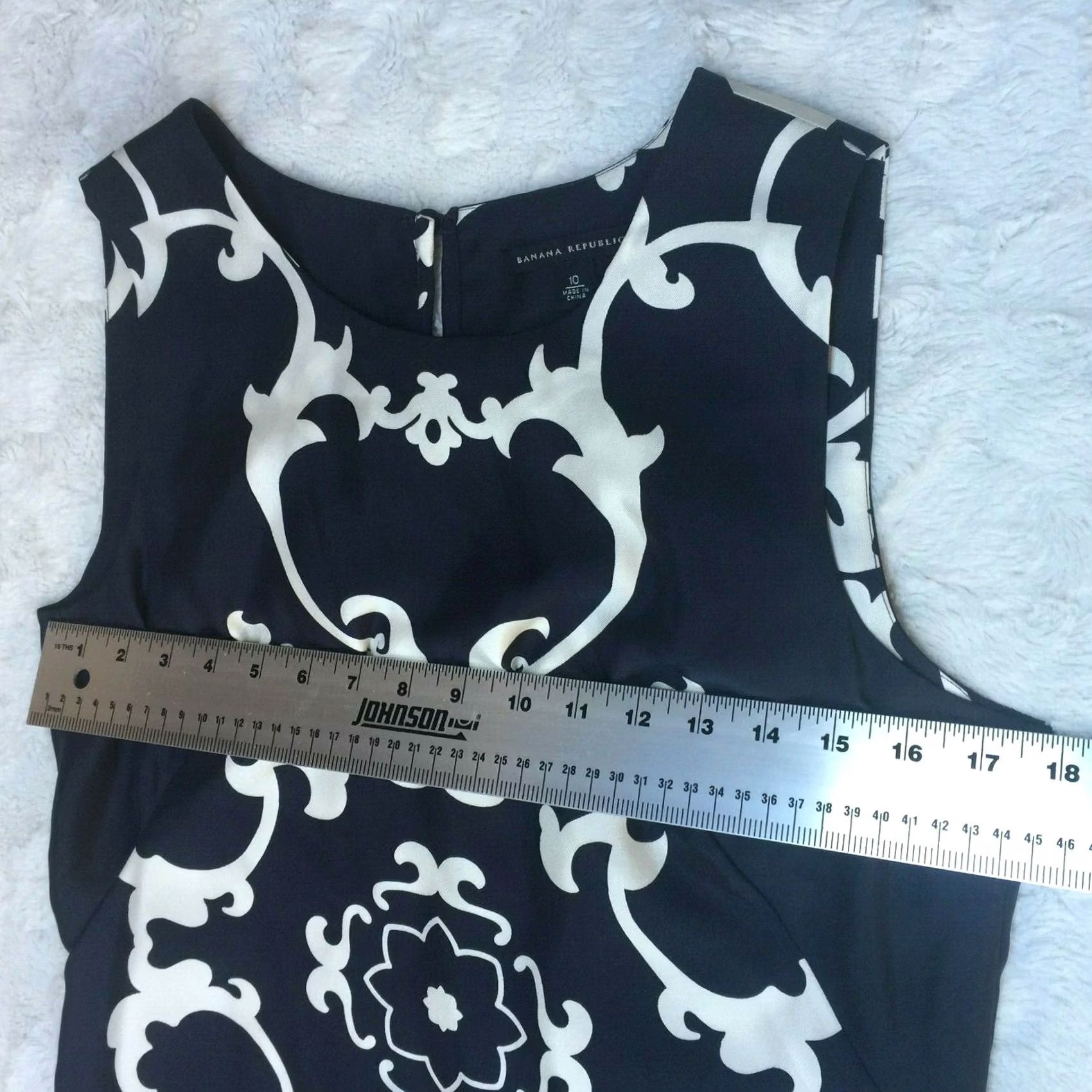 Banana Republic Banana Republic Womens Sleeveless Shift Dress Black Silk Keyhole Back Zip Size 10 Size L / US 10 / IT 46 - 6 Thumbnail