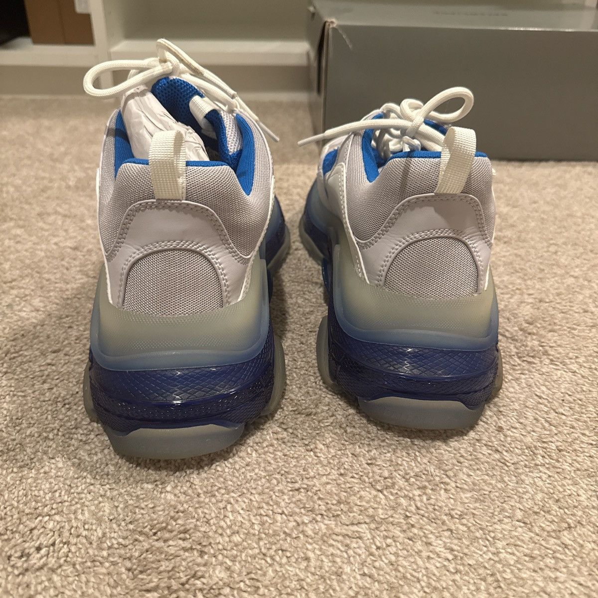 Balenciaga Balenciaga Triple S 'Clear Sole - White Blue' Size US 11 / EU 44 - 5 Thumbnail