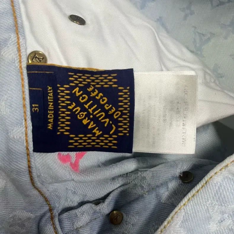Louis Vuitton Louis Vuitton 24 Blue Logo monogrammed button pocket jeans Size US 31 - 3 Thumbnail