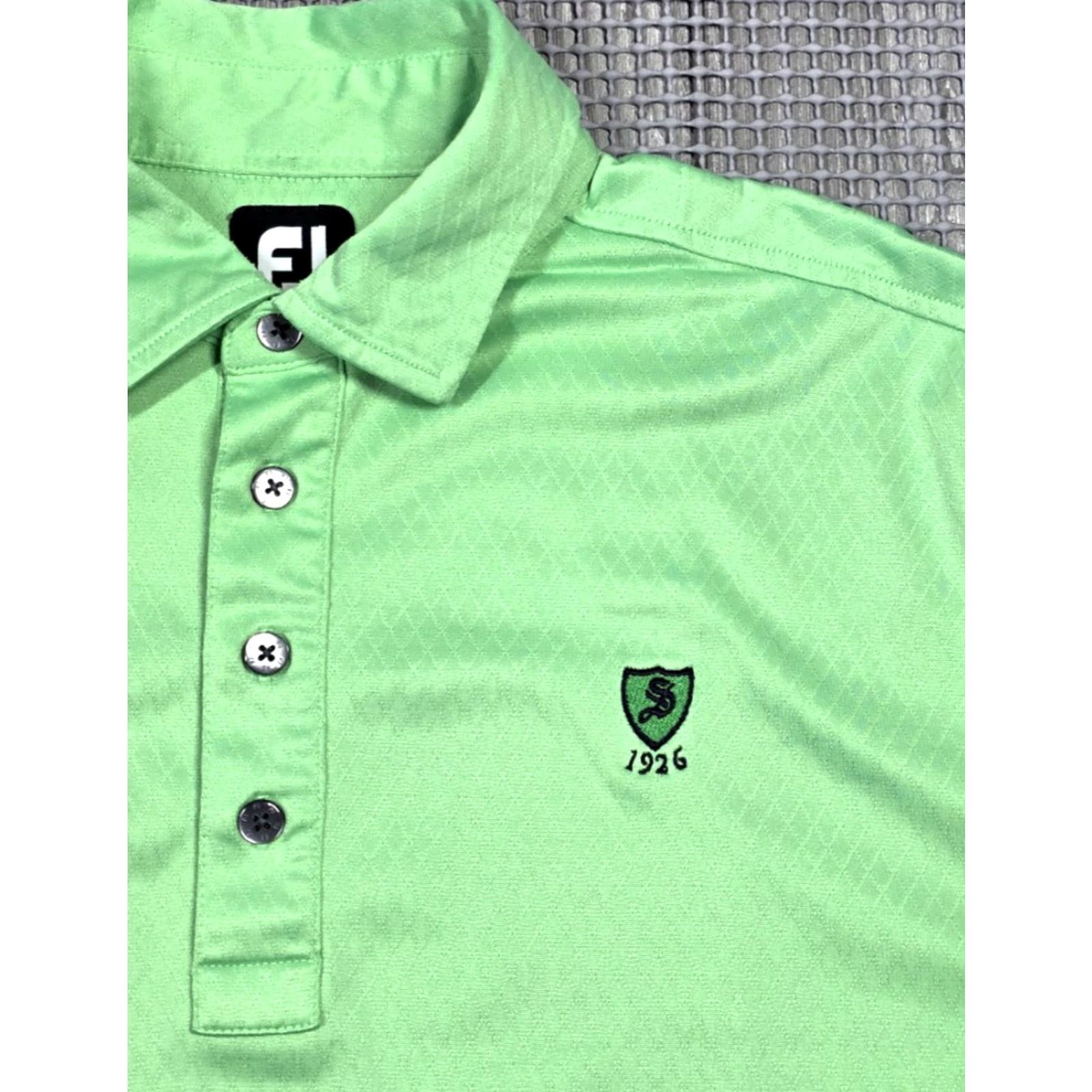 Footjoy FootJoy Men’s M Short Sleeve Green Argyle Performance Golf Polo Shirt Size US M / EU 48-50 / 2 - 4 Thumbnail
