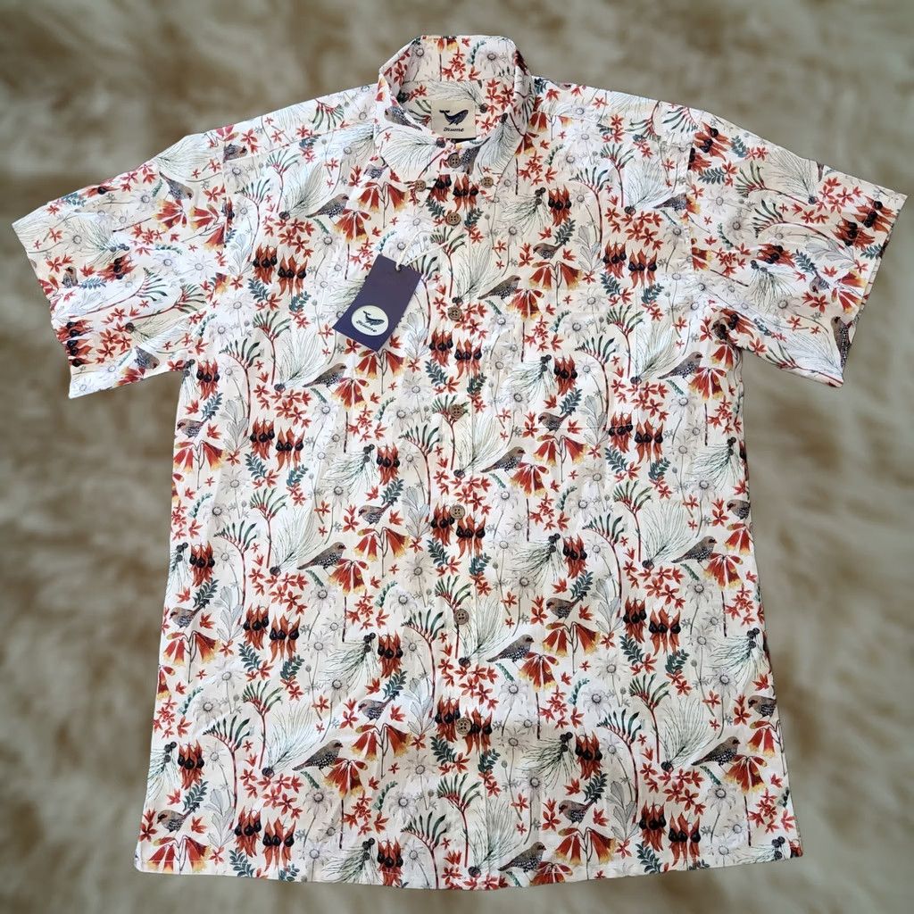 Vintage Yiume Hawaiian Shirt Mens Small Floral Bird AOP Cotton New Size US S / EU 44-46 / 1 - 1 Thumbnail