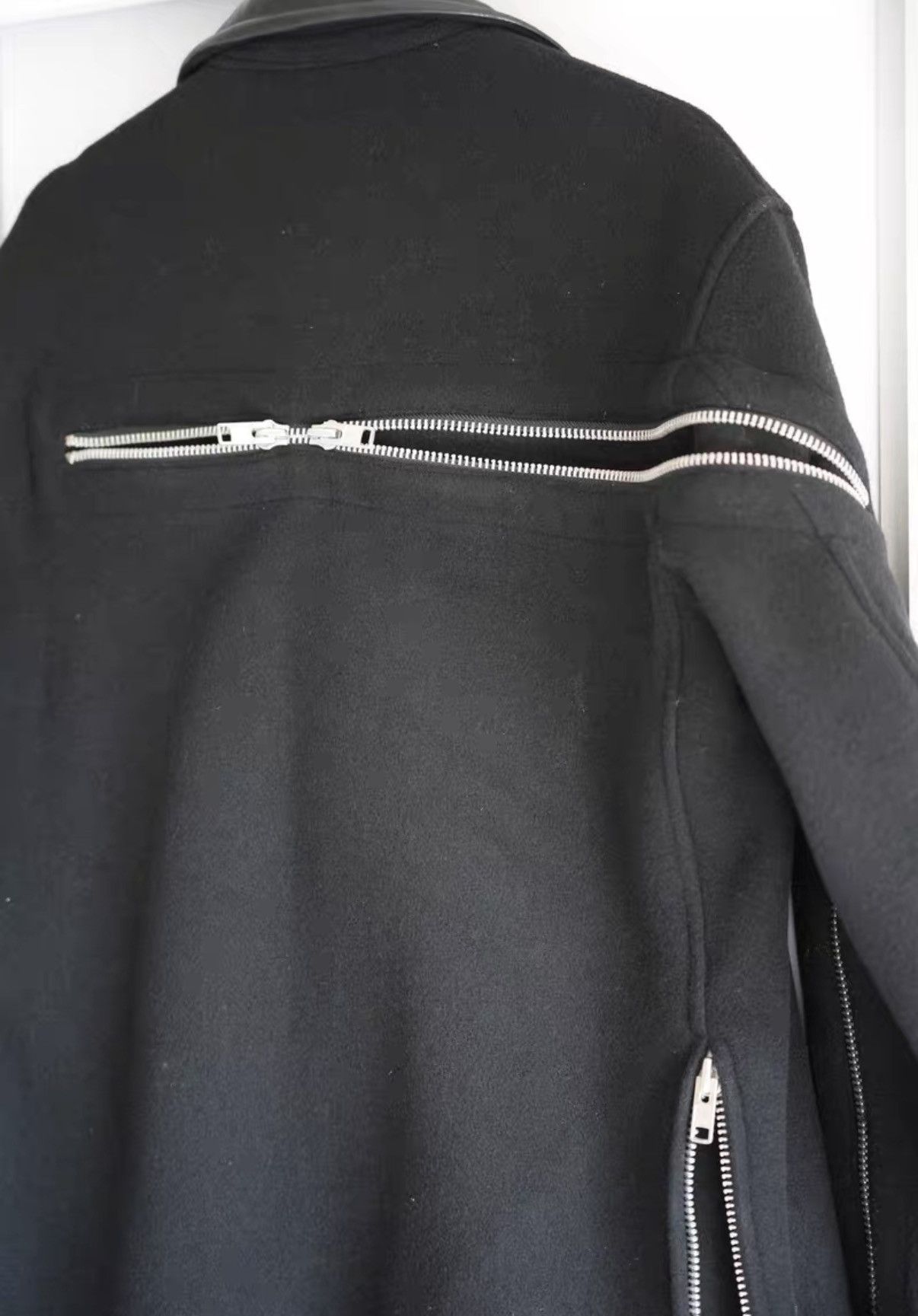 Yohji Yamamoto Yohji Yamamoto 04aw Back Zip Leather Collar Jacket K4 Size US L / EU 52-54 / 3 - 5 Thumbnail