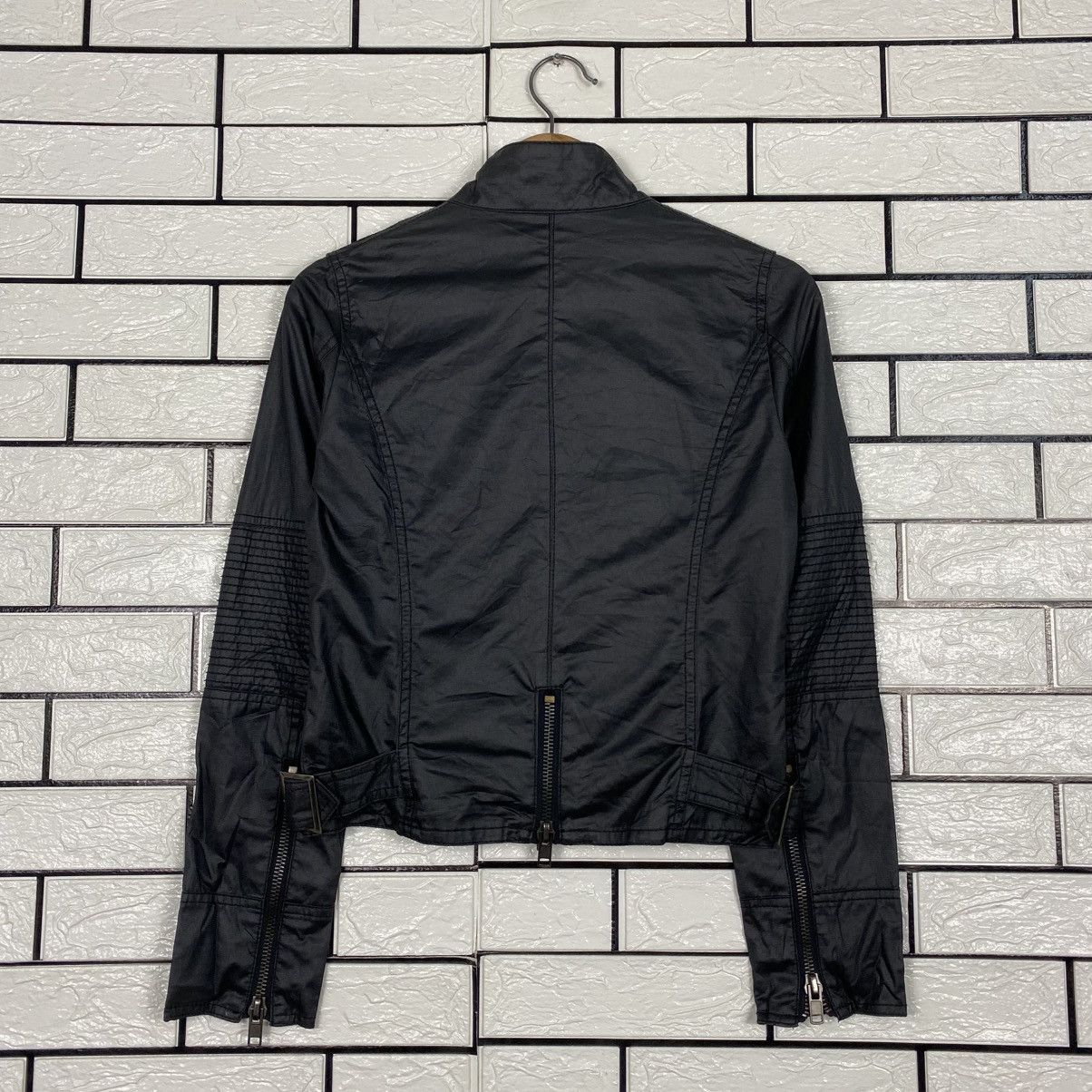 Hysteric Glamour 📌Vintage Cropped Soft Leather Biker Jacket Spiral Girl Size US M / EU 48-50 / 2 - 9 Thumbnail