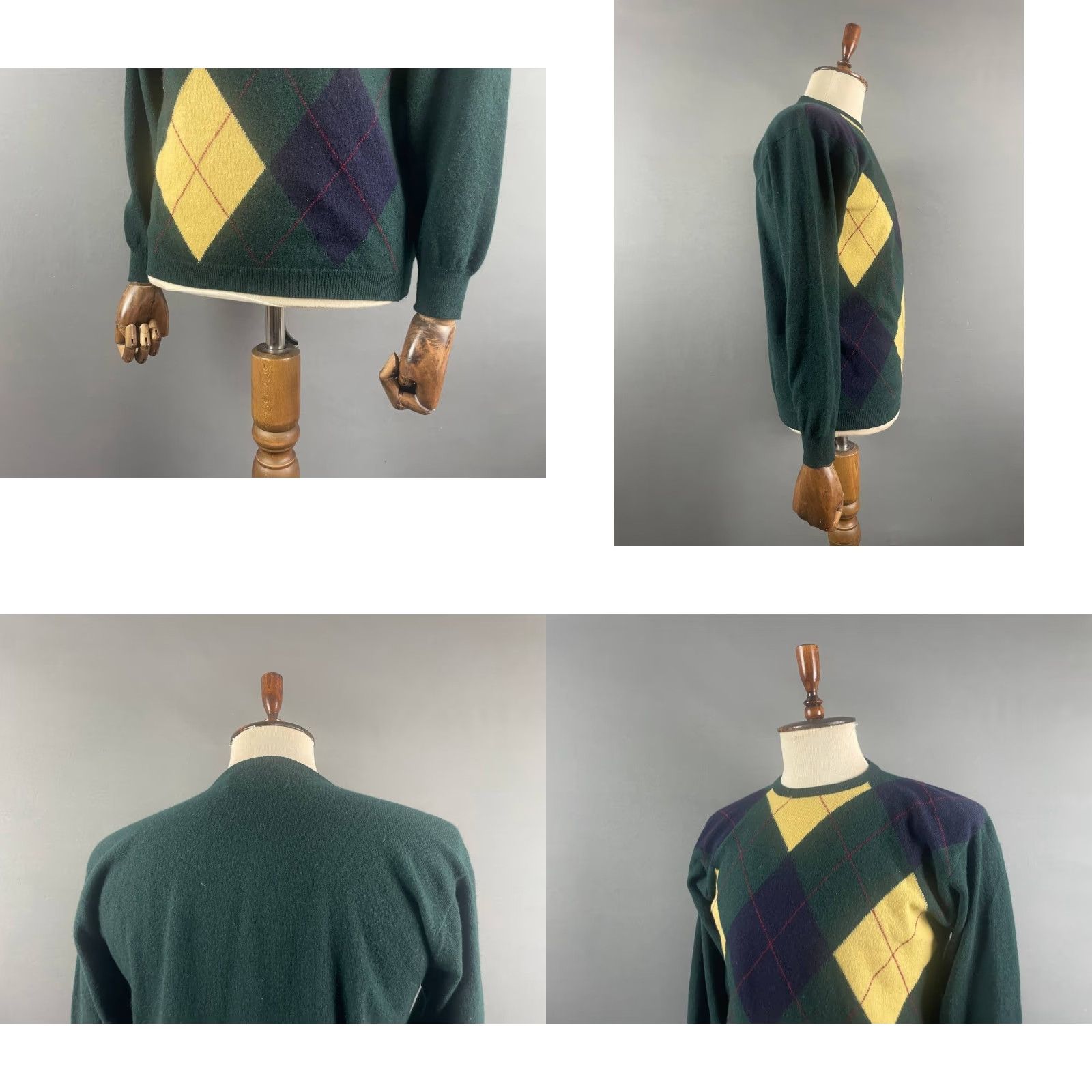 Pringle Of Scotland Pringle of Scotland Sweater Men Long Sleeve Argyle Lambswool Green Yellow Size S Crew Neck Pullover Casual Regular Knit Vintage: No Size US S / EU 44-46 / 1 - 8 Thumbnail