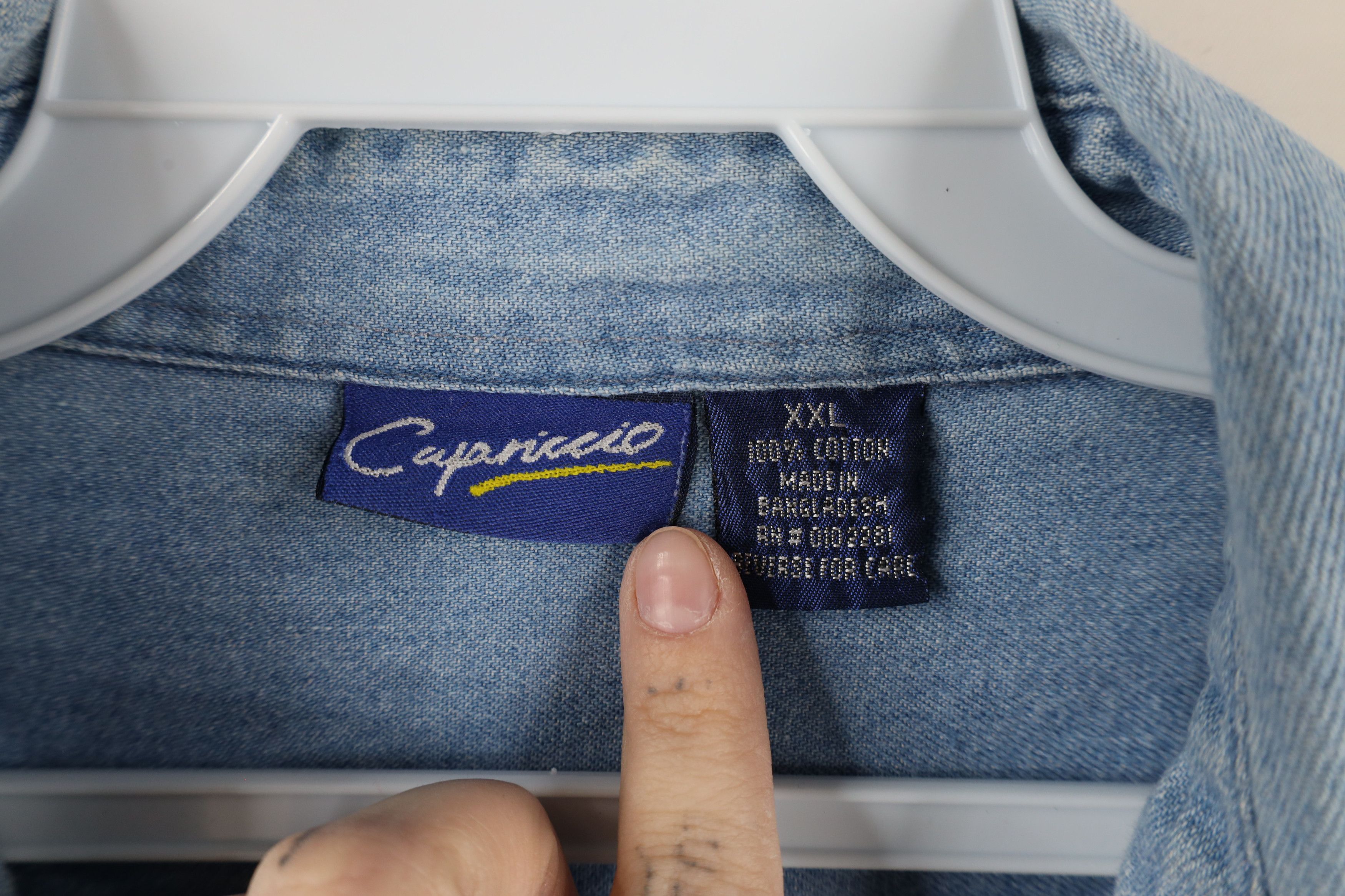 Vintage Vintage 90s Streetwear Short Sleeve Denim Button Down Shirt Size US XXL / EU 58 / 5 - 7 Thumbnail