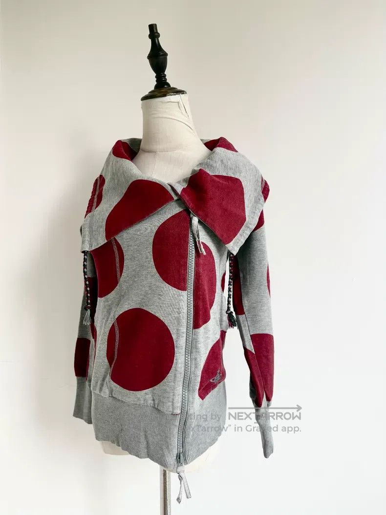 Vivienne Westwood Vivienne Westwood Grayish red pieced large polka dot jacke Size S / US 4 / IT 40 - 1 Thumbnail