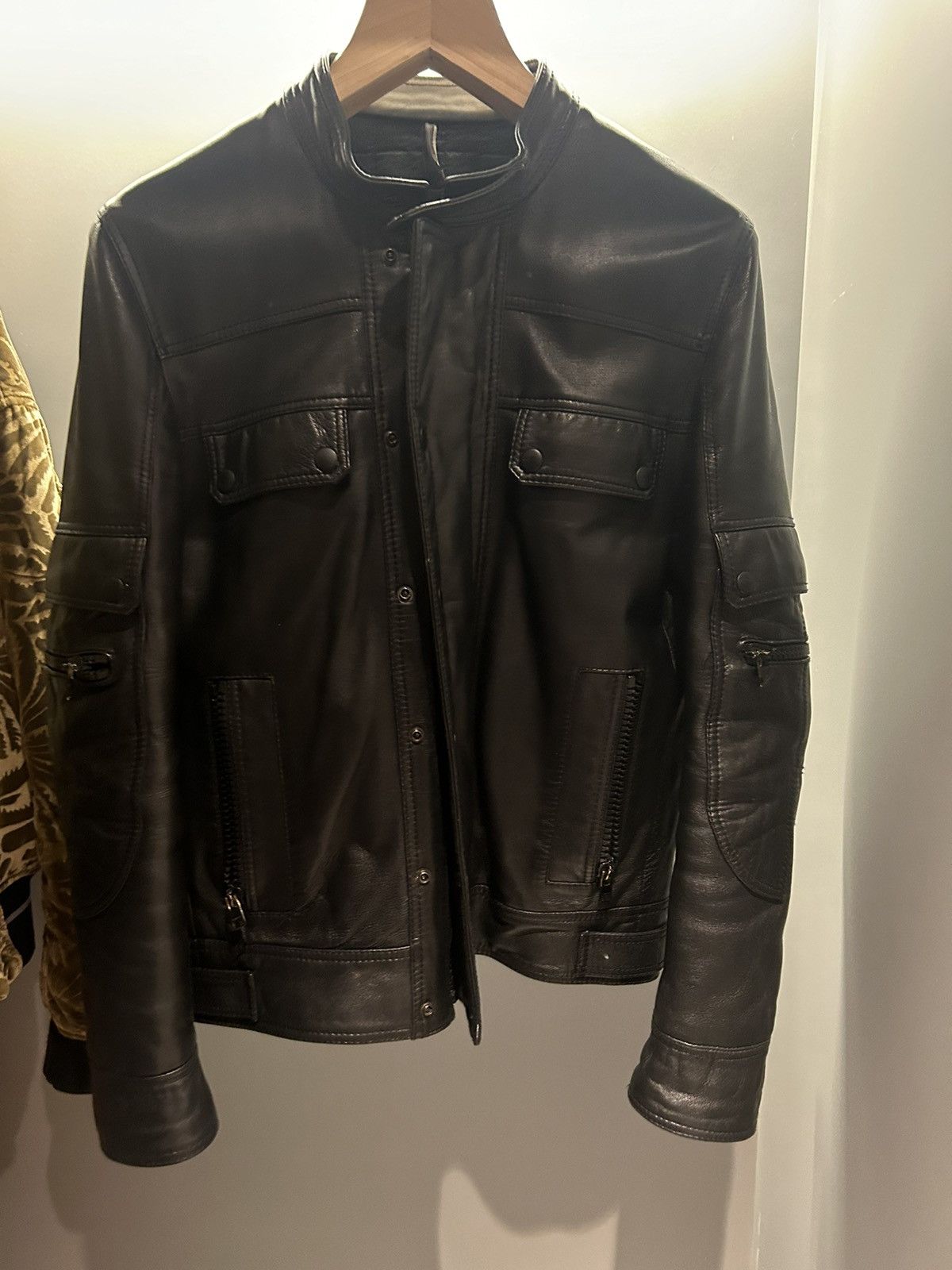 Dior × Hedi Slimane ss05 dior homme F2 leather jacket sz48 by hedi