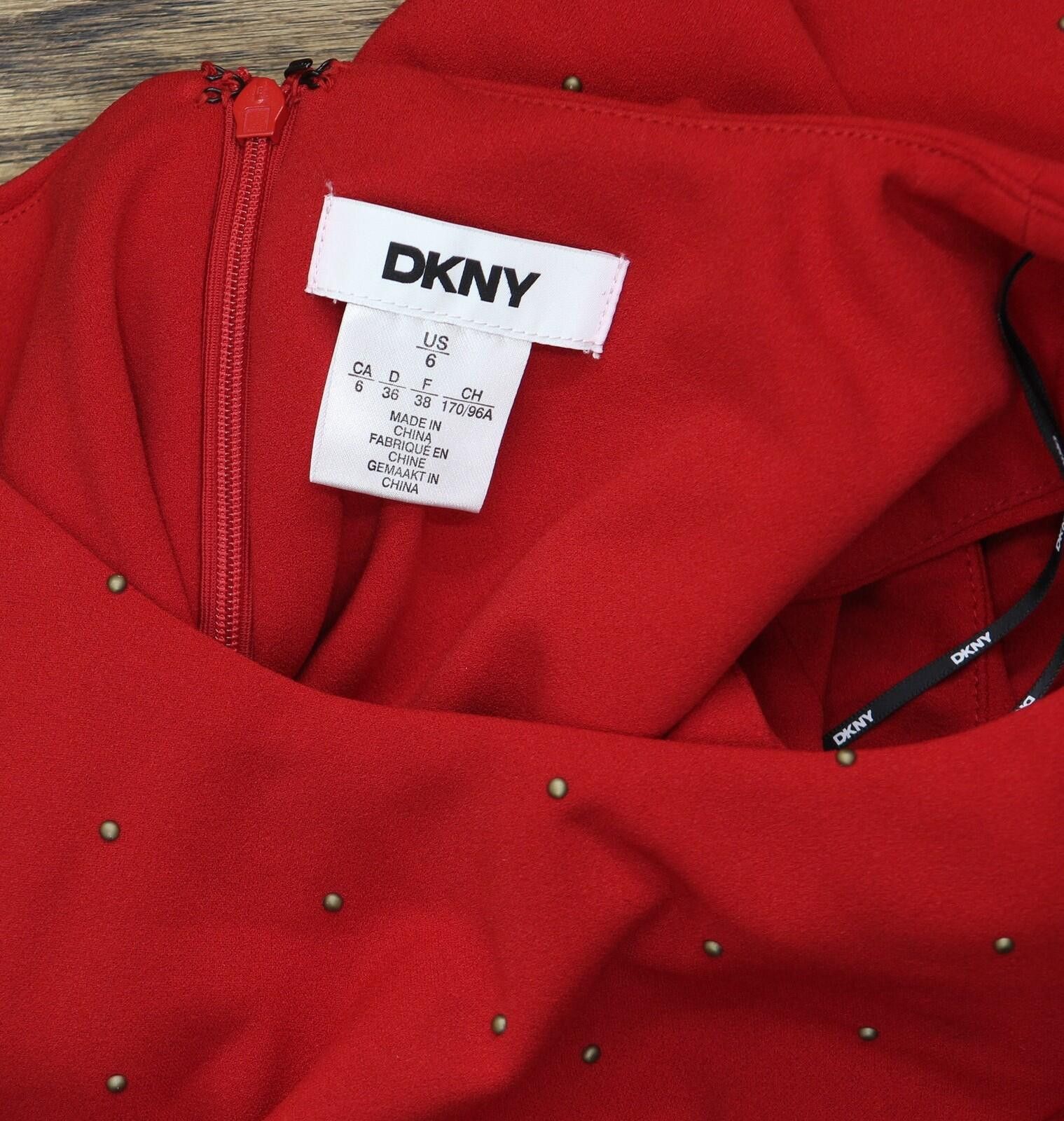 DKNY Nwt Dkny Studded Sleeveless A-line Dress Dd4g1e50 Red 6 Size M / US 6-8 / IT 42-44 - 5 Thumbnail