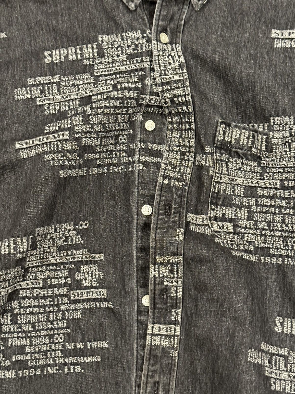 Supreme Supreme Trademark Jacquard Denim Shirt Size US L / EU 52-54 / 3 - 2 Thumbnail