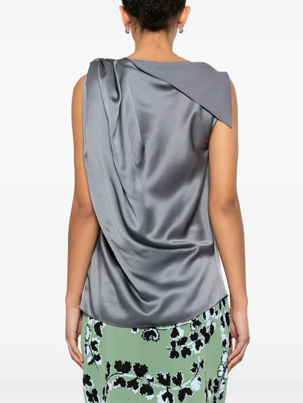 Lanvin o1y0326 Blouse in Gray Size M / US 6-8 / IT 42-44 - 4 Thumbnail