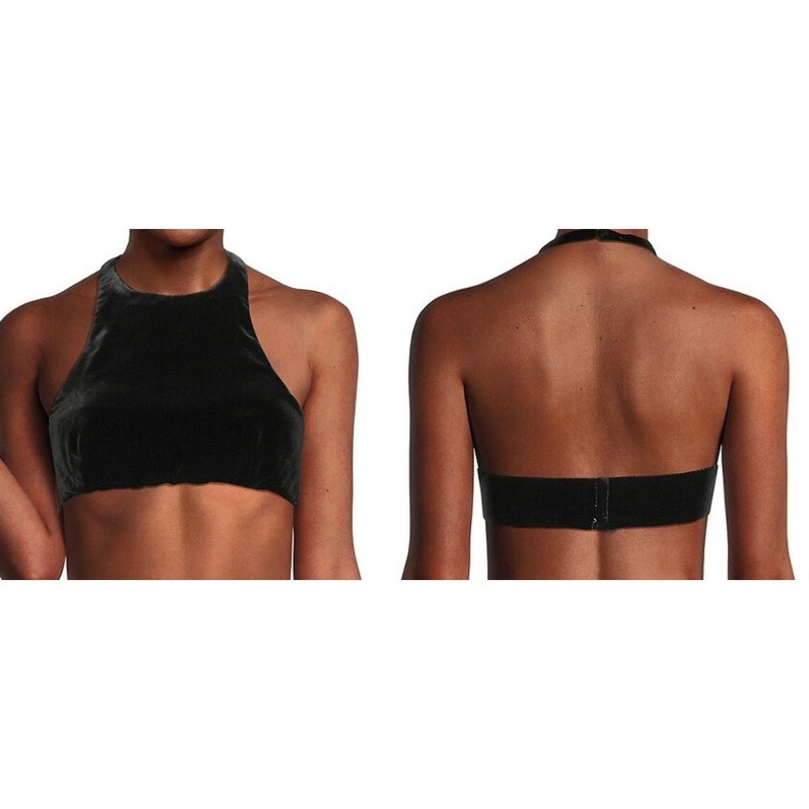 Valentino Valentino Velvet Halter Crop Top Black Size 10 Size M / US 6-8 / IT 42-44 - 3 Thumbnail