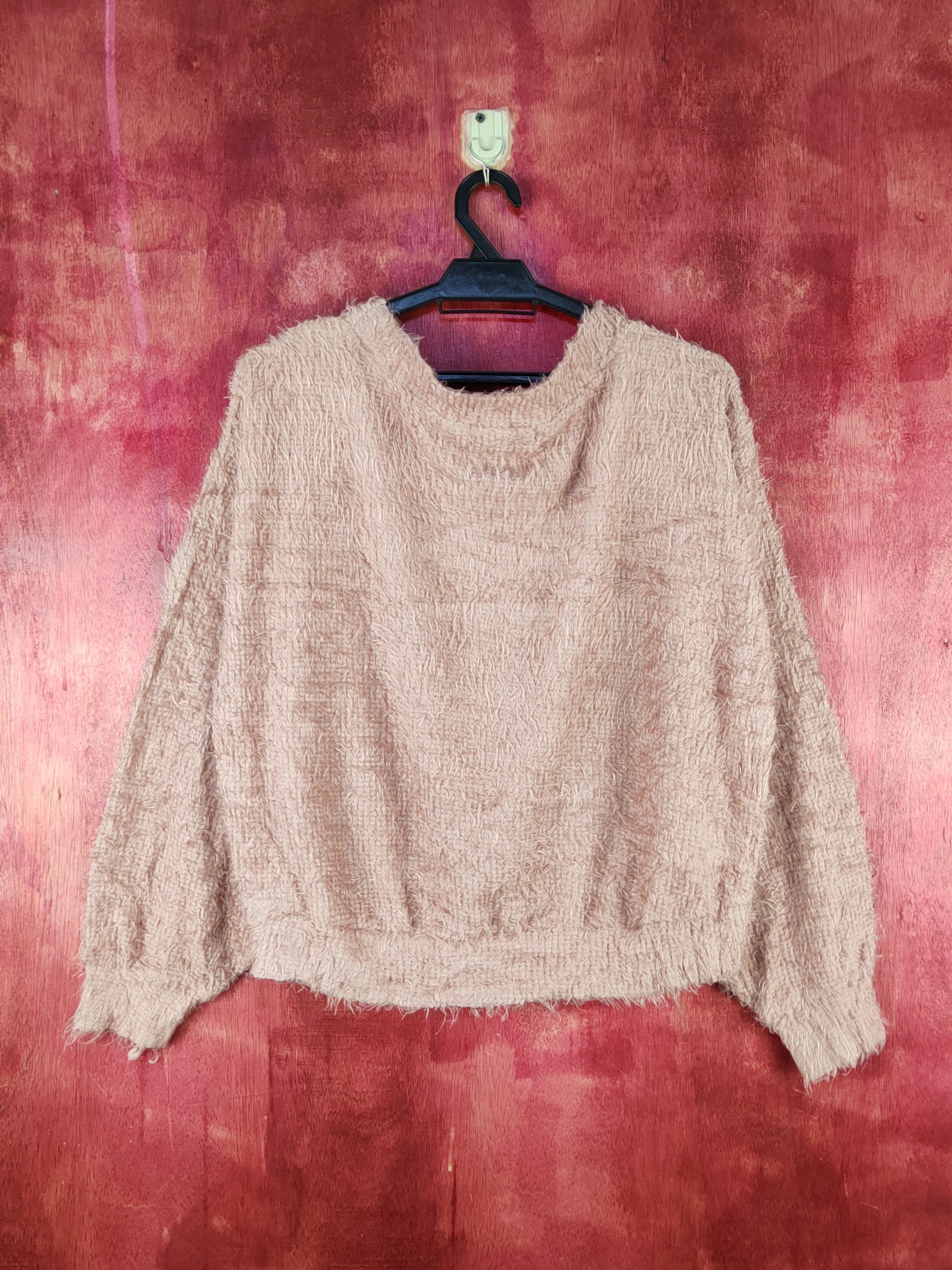 Japanese Brand L.A Pink Shag Shaggy Fur Mohair Knitwear #S1989 Size M / US 6-8 / IT 42-44 - 7 Thumbnail