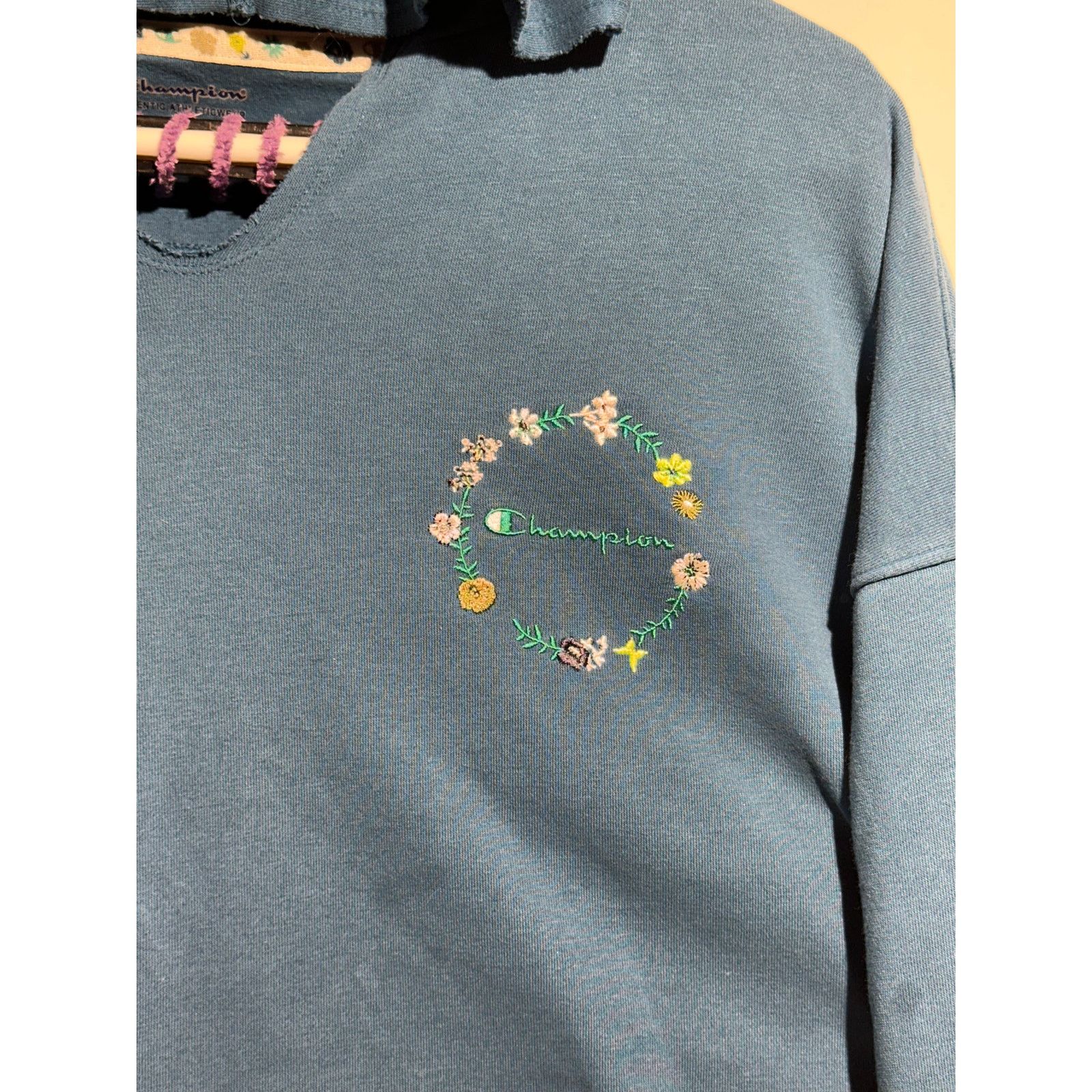 Champion Blue Champion Bellybutton Light Hoodie Size Medium Size M / US 6-8 / IT 42-44 - 3 Thumbnail