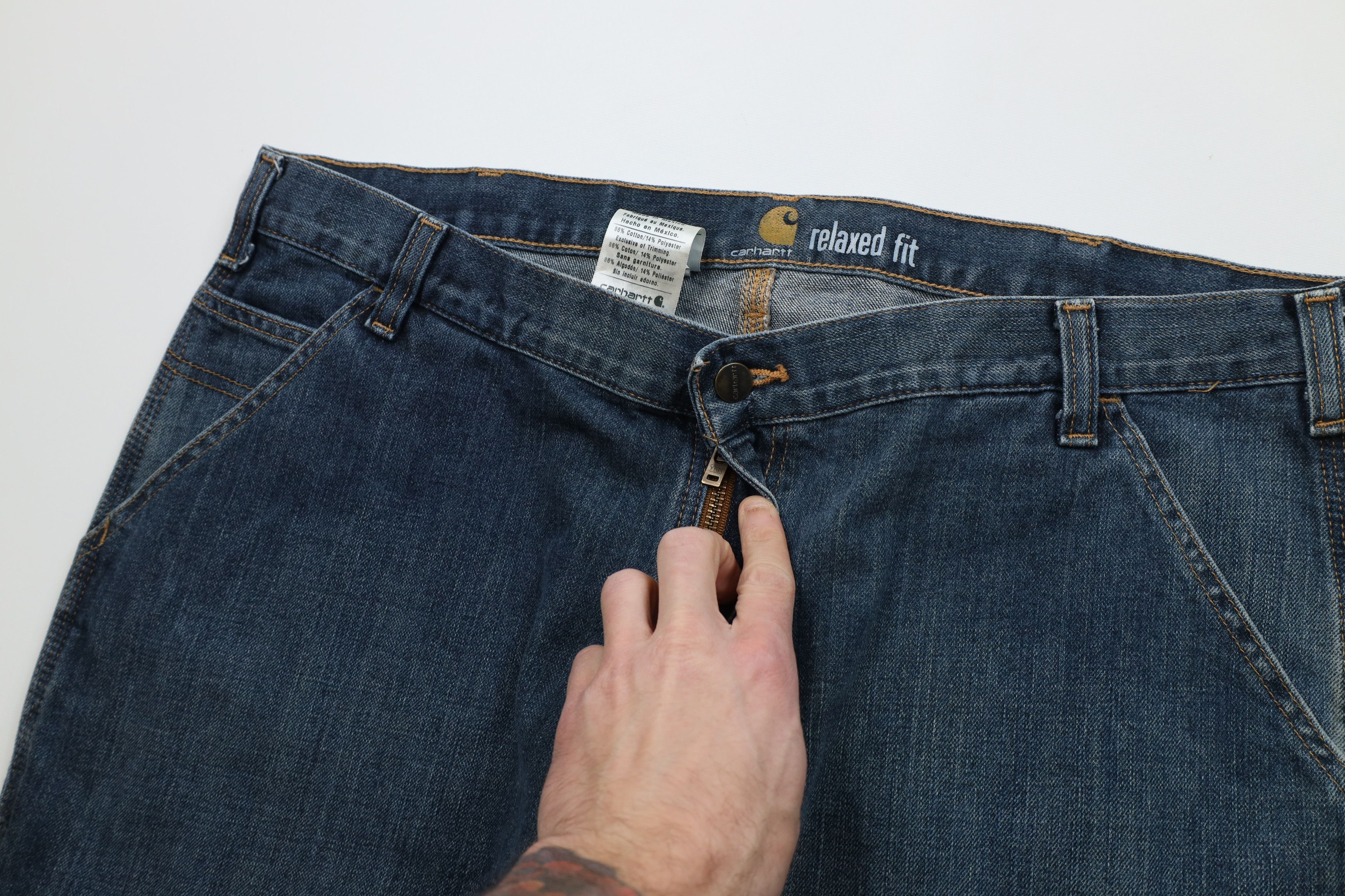 Carhartt Vintage Y2K Carhartt Relaxed Fit Wide Leg Denim Jeans Blue Size US 40 / EU 56 - 6 Thumbnail