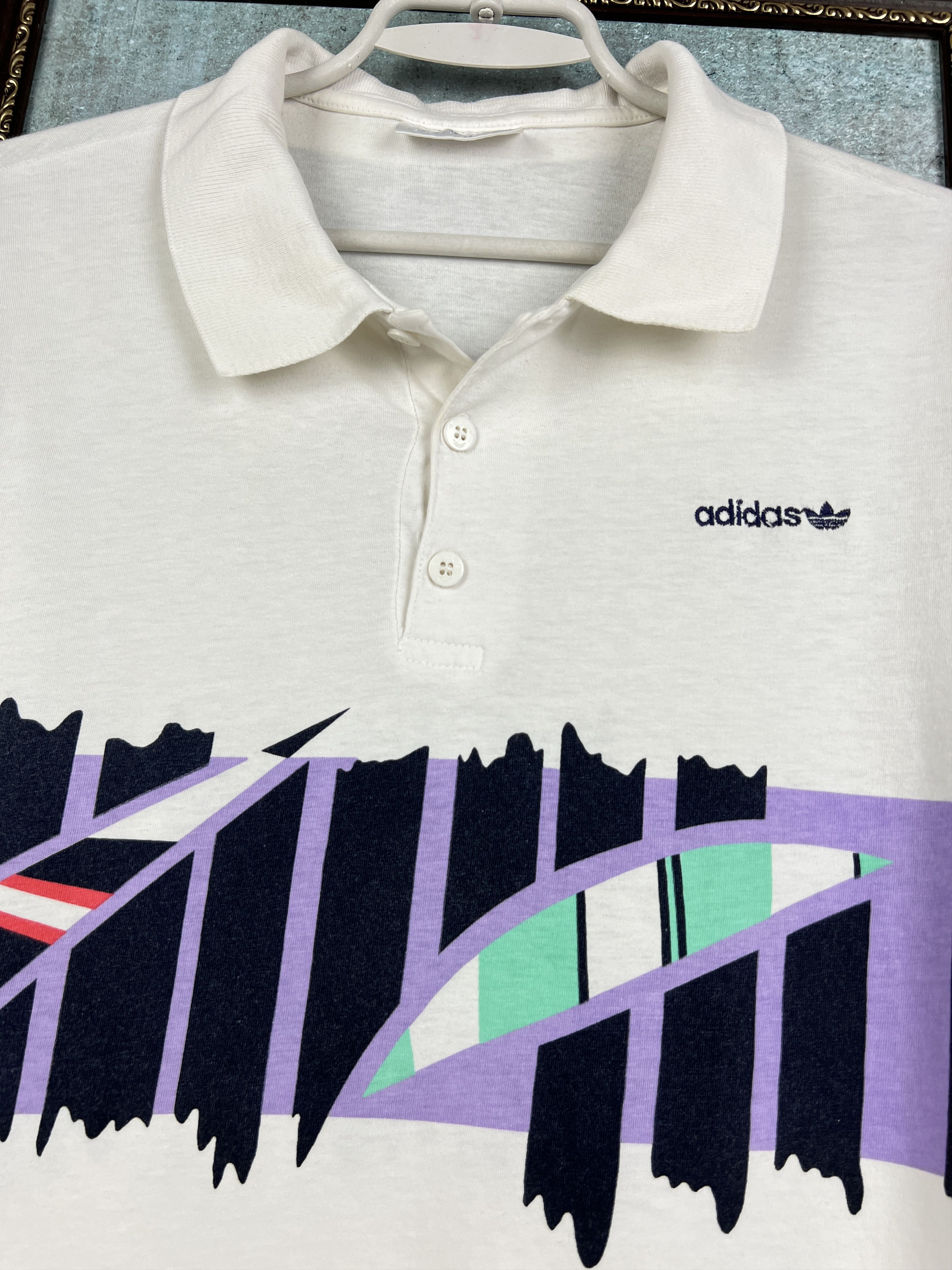 Adidas Vintage Tennis Polo Shirt Agassi Edberg Lendl Bjorn Jersey Size US S / EU 44-46 / 1 - 3 Thumbnail