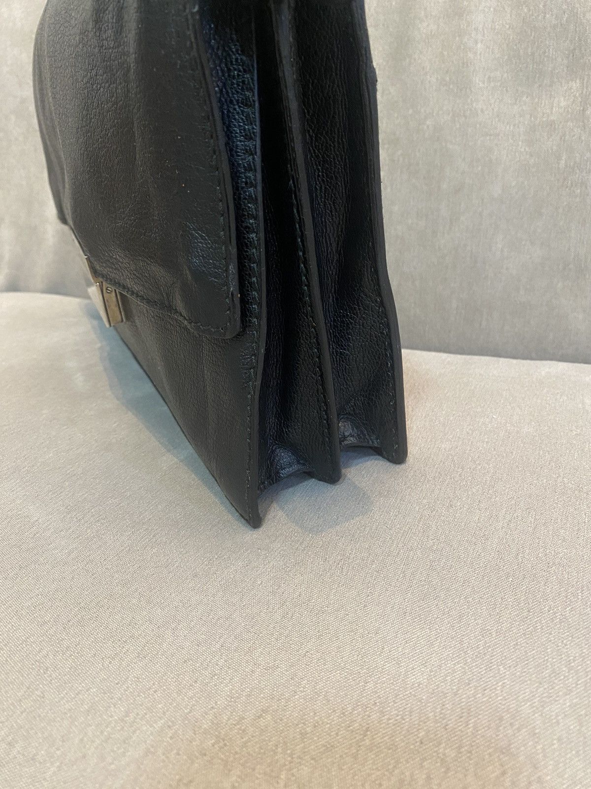 Gucci Gucci Leather Clutch Bag Black Made Italy Size ONE SIZE - 3 Thumbnail