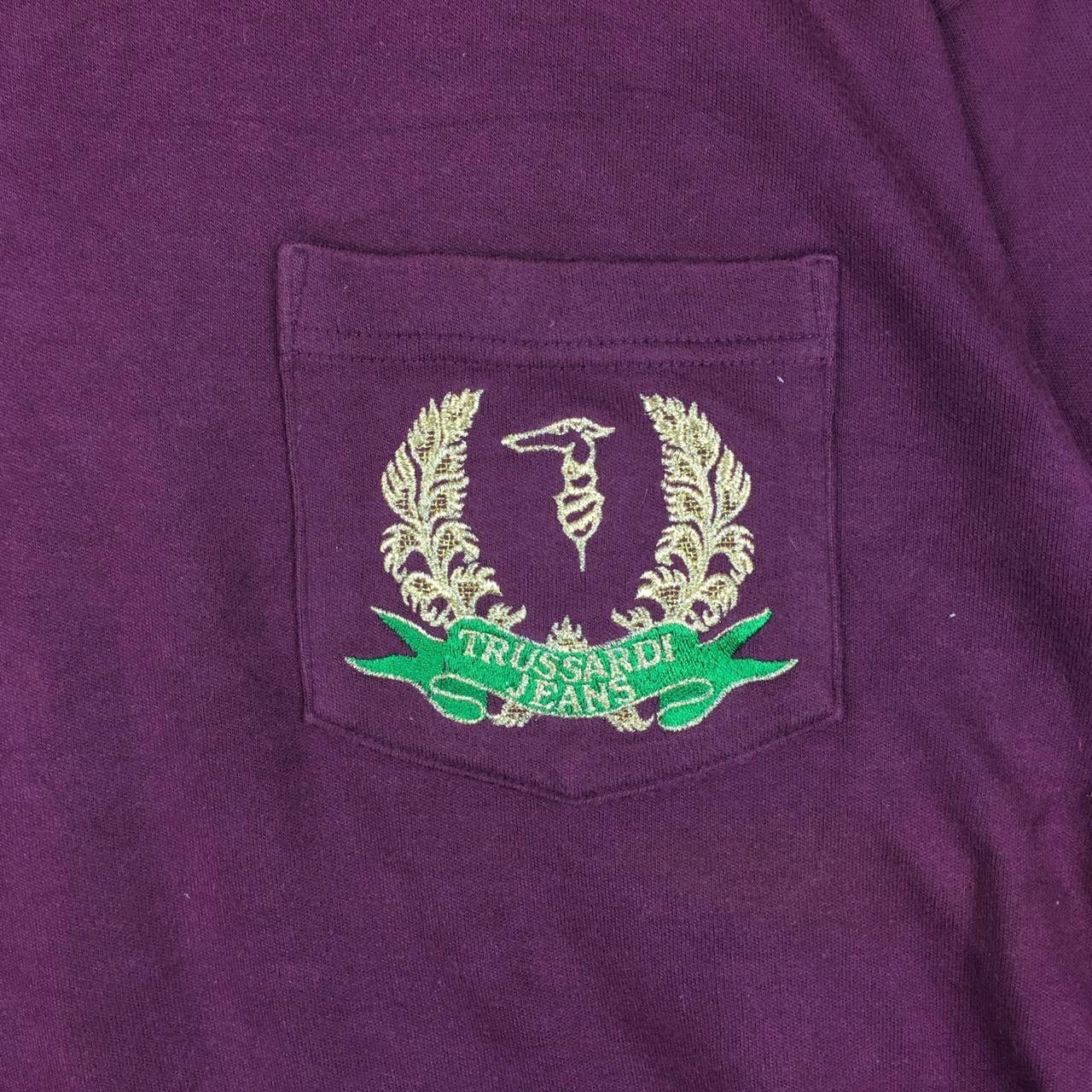 Trussardi Vtg TRUSSARDI PARIS Crest Logo Embroidery Sweater Pullover Size M / US 6-8 / IT 42-44 - 2 Thumbnail