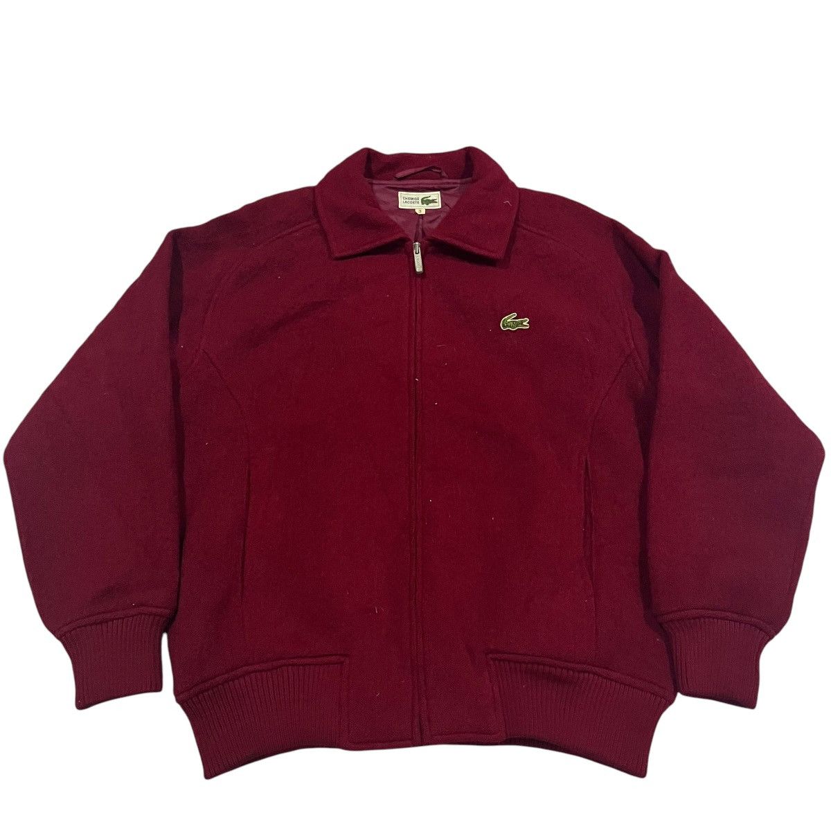 Lacoste VINTAGE 80S CHEMISE LACOSTE WOOL BOMBER JACKET Size US L / EU 52-54 / 3 - 1 Thumbnail