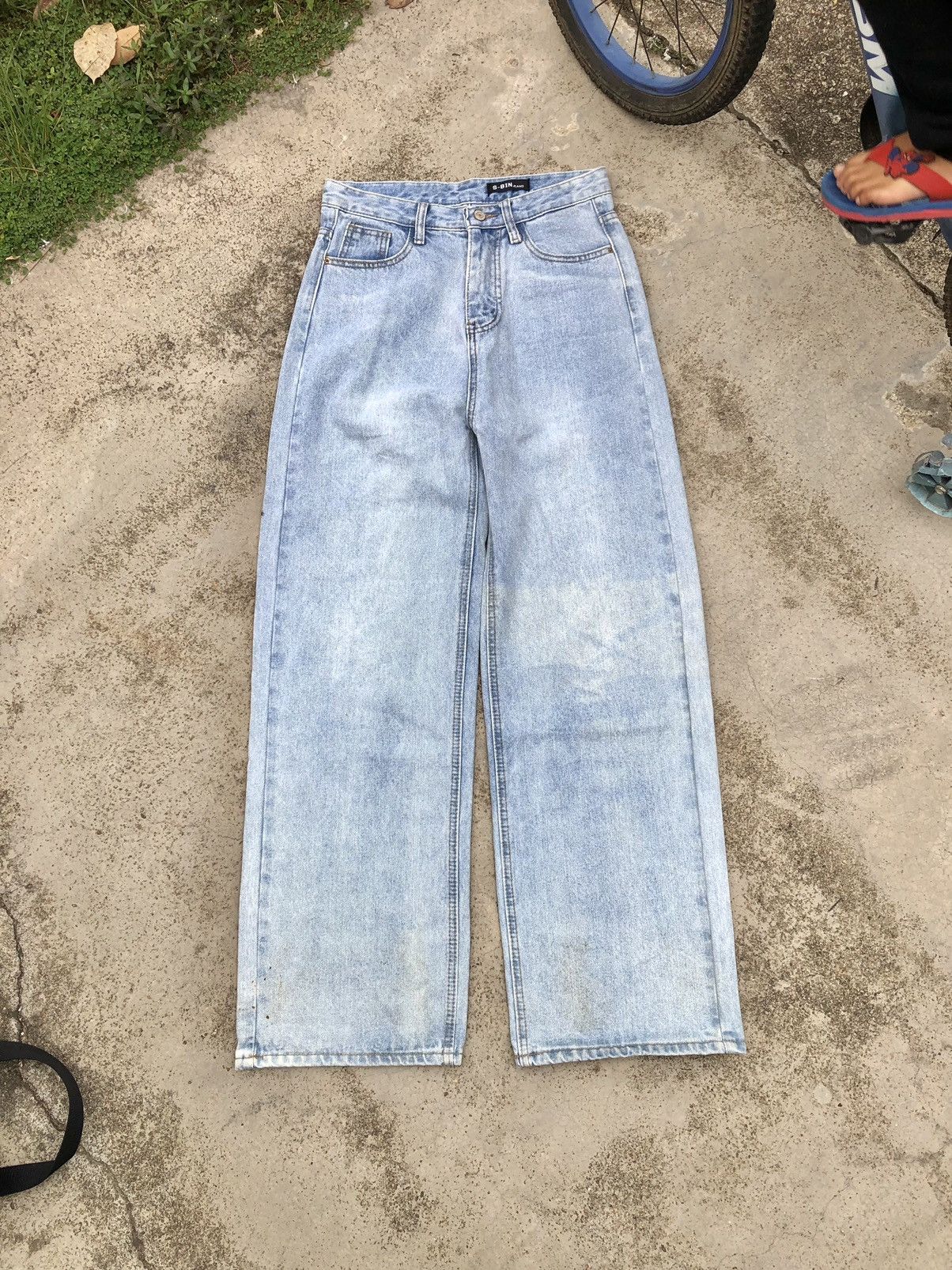 Hypebeast BAGGY⚡️⚡️SBIN JEANS WIDE LEG BAGGY Size US 29 - 1 Thumbnail