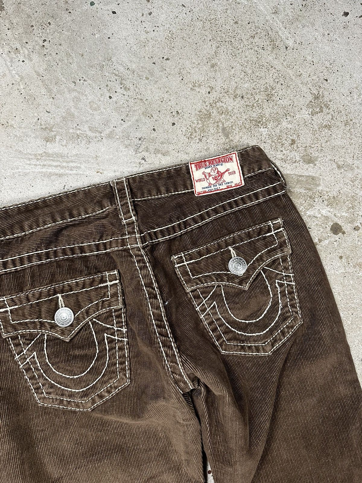 True Religion × Vintage RARE Vintage True Religion Joey Big T Brown Corduroy Bootcut Size US 28 / EU 44 - 14 Thumbnail