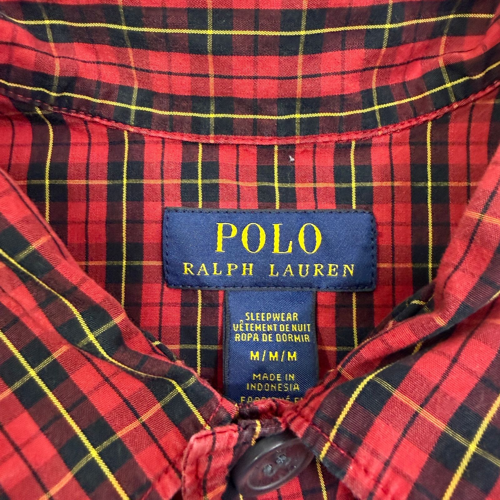 Polo Ralph Lauren Polo Ralph Lauren Sleepwear Button Shirt Men's Medium Red Size US M / EU 48-50 / 2 - 4 Thumbnail